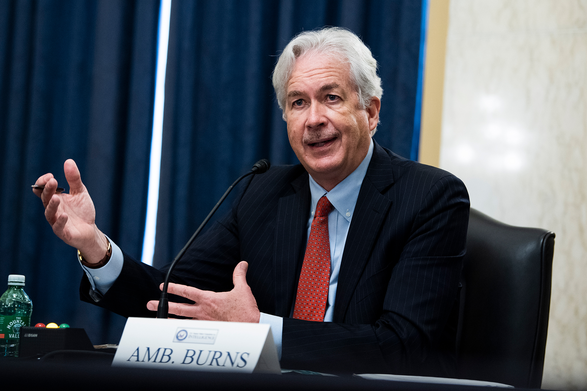 CIA Director Bill Burns testifies during a Senate hearing in Washington, DC in 2021. 