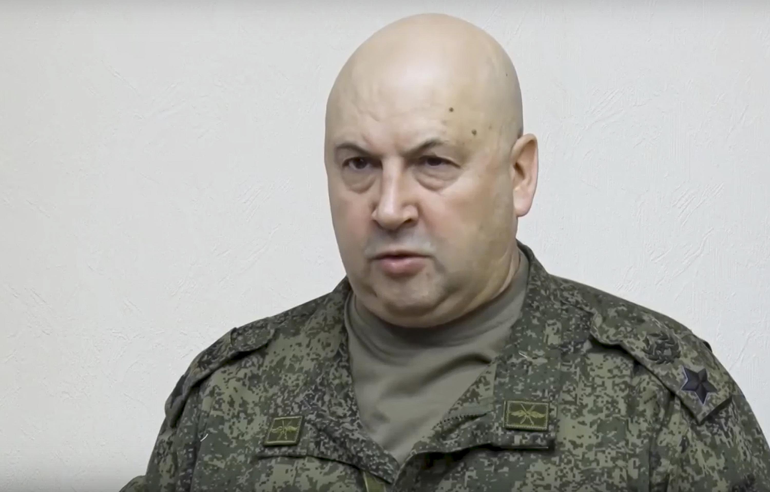 General Sergey Surovikin is pictured in a screengrab taken from a video released by Russian Defense Ministry Press Service, in November 2022.