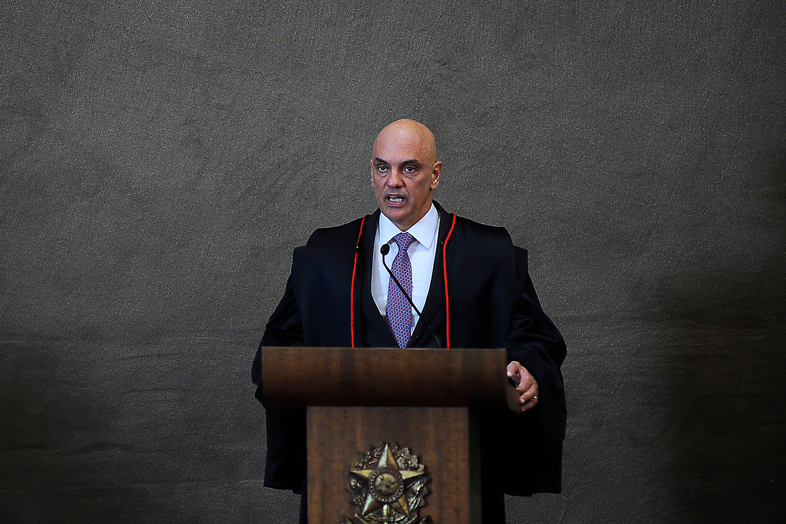 Alexandre de Moraes during a ceremony at the Superior Electoral Court (TSE) on December 12, 2022.