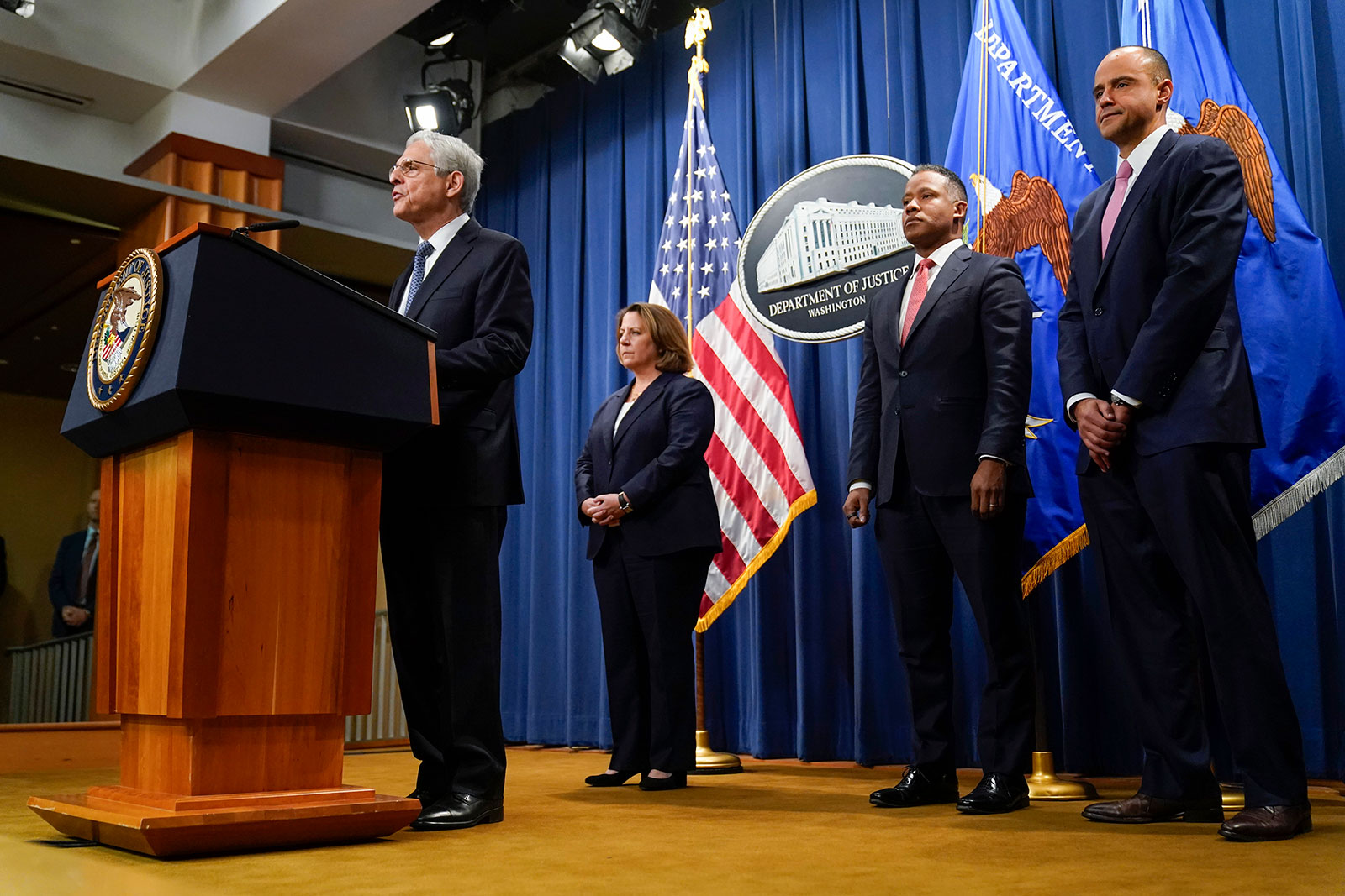 Attorney General Merrick Garland announces Jack Smith as special counsel to oversee the Justice Department's investigation.