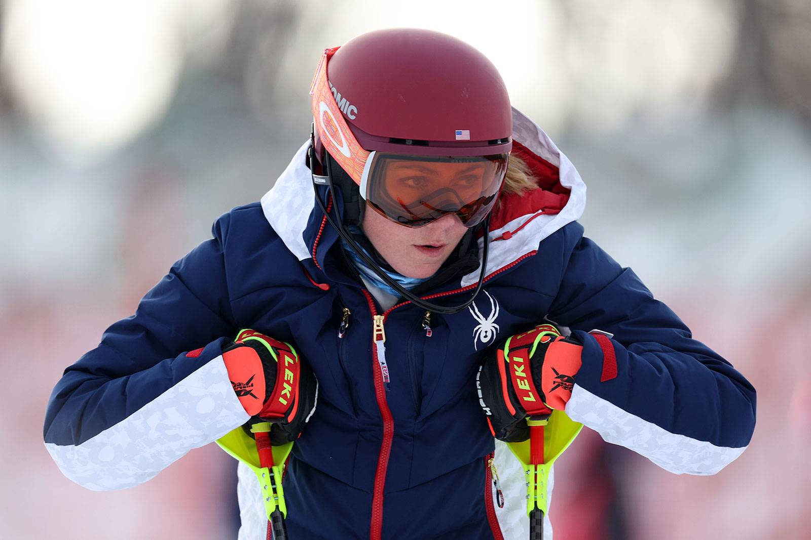 Three-time Olympic medalist Mikaela Shiffrin crashed out of her second event on Wednesday.