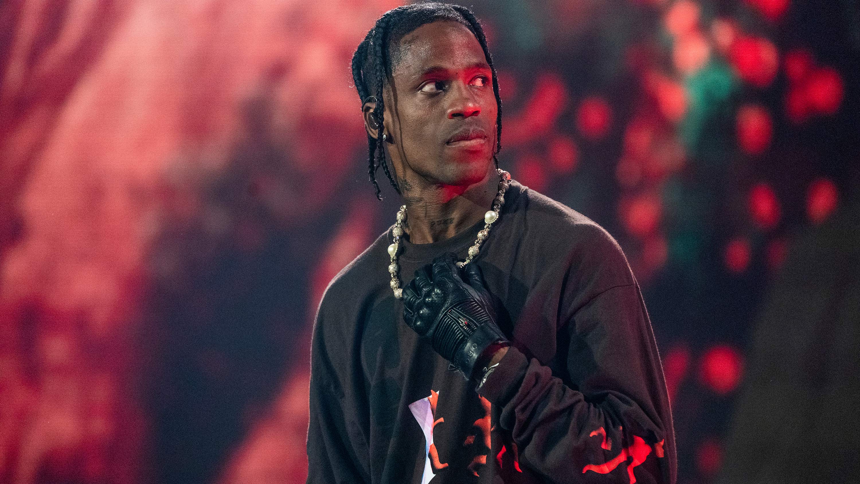 Travis Scott performs at the Astroworld Music Festival on November 5 in Houston. 