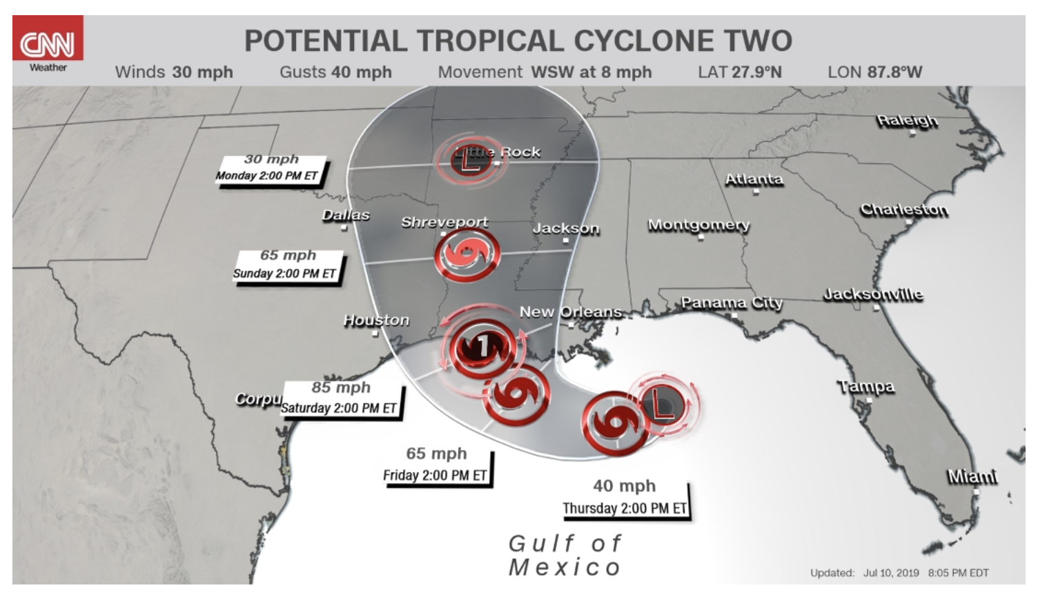 Live Updates Gulf Storm Approaches Us Coast Cnn