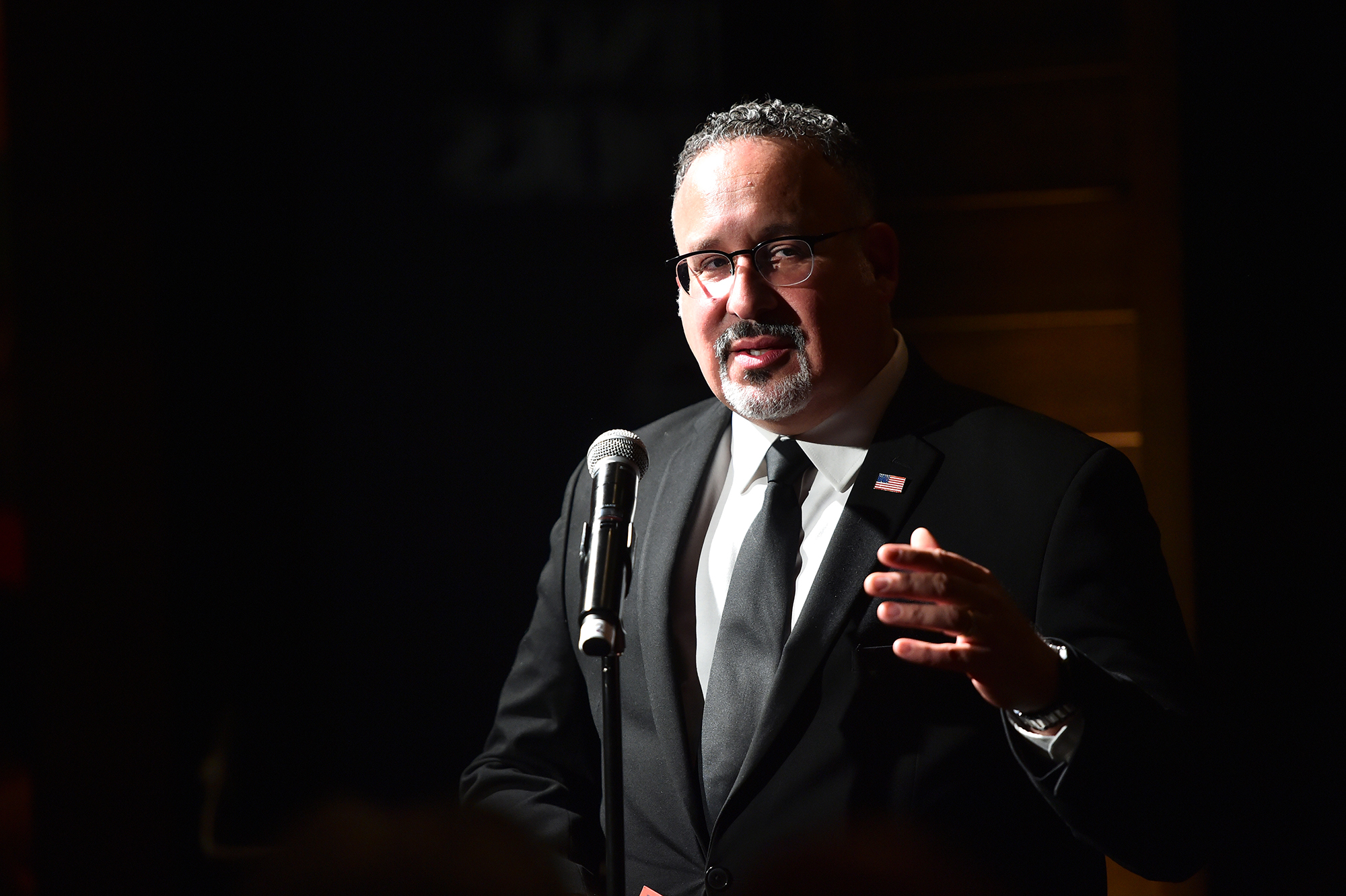 United States Secretary of Education Dr. Miguel Cardona in November 2023 during a TIME Latino Leaders Event in West Hollywood, California.
