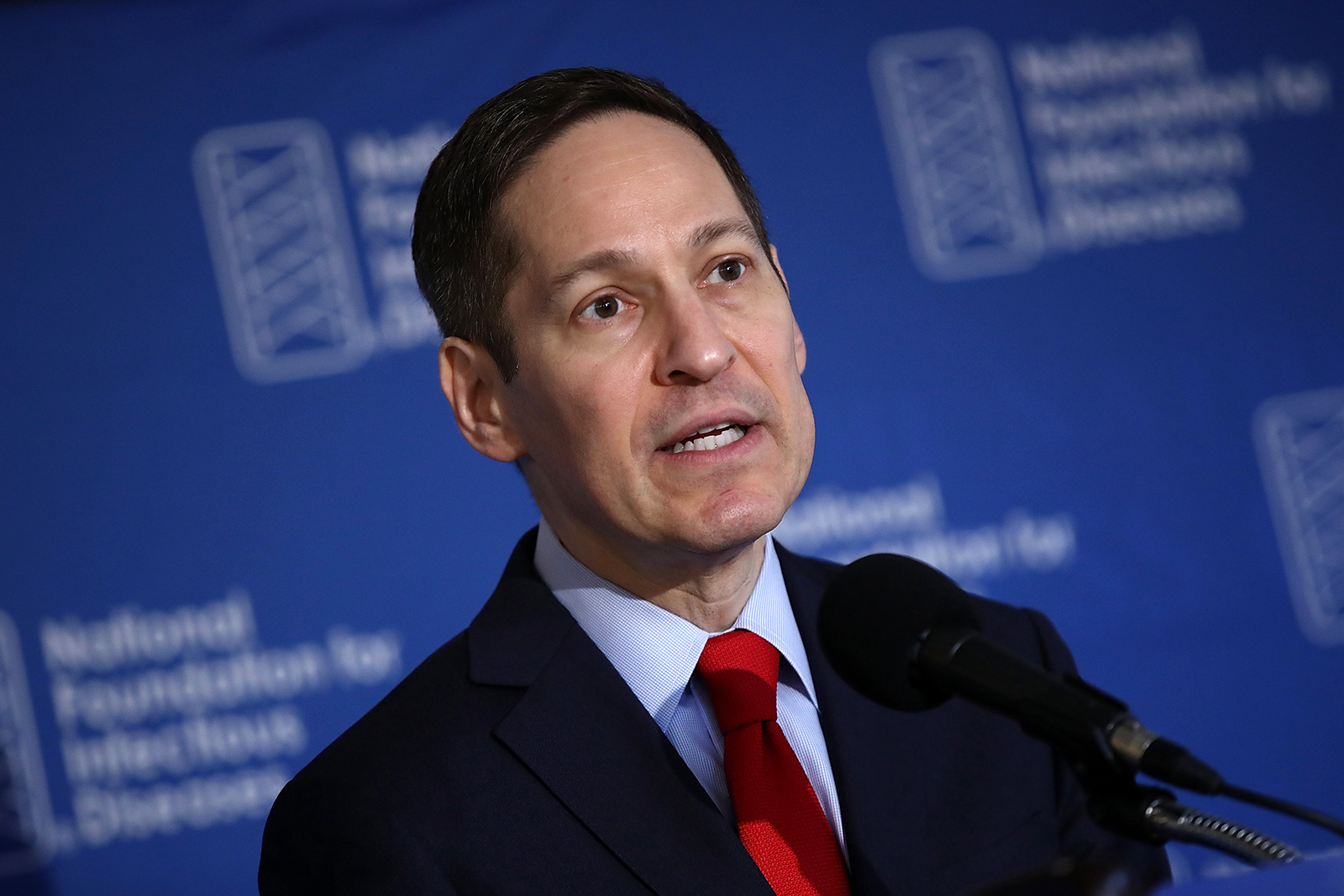 Dr. Tom Frieden, then director of the Centers for Disease Control and Prevention, delivers remarks during a press conference in Washington, on September 29, 2016.