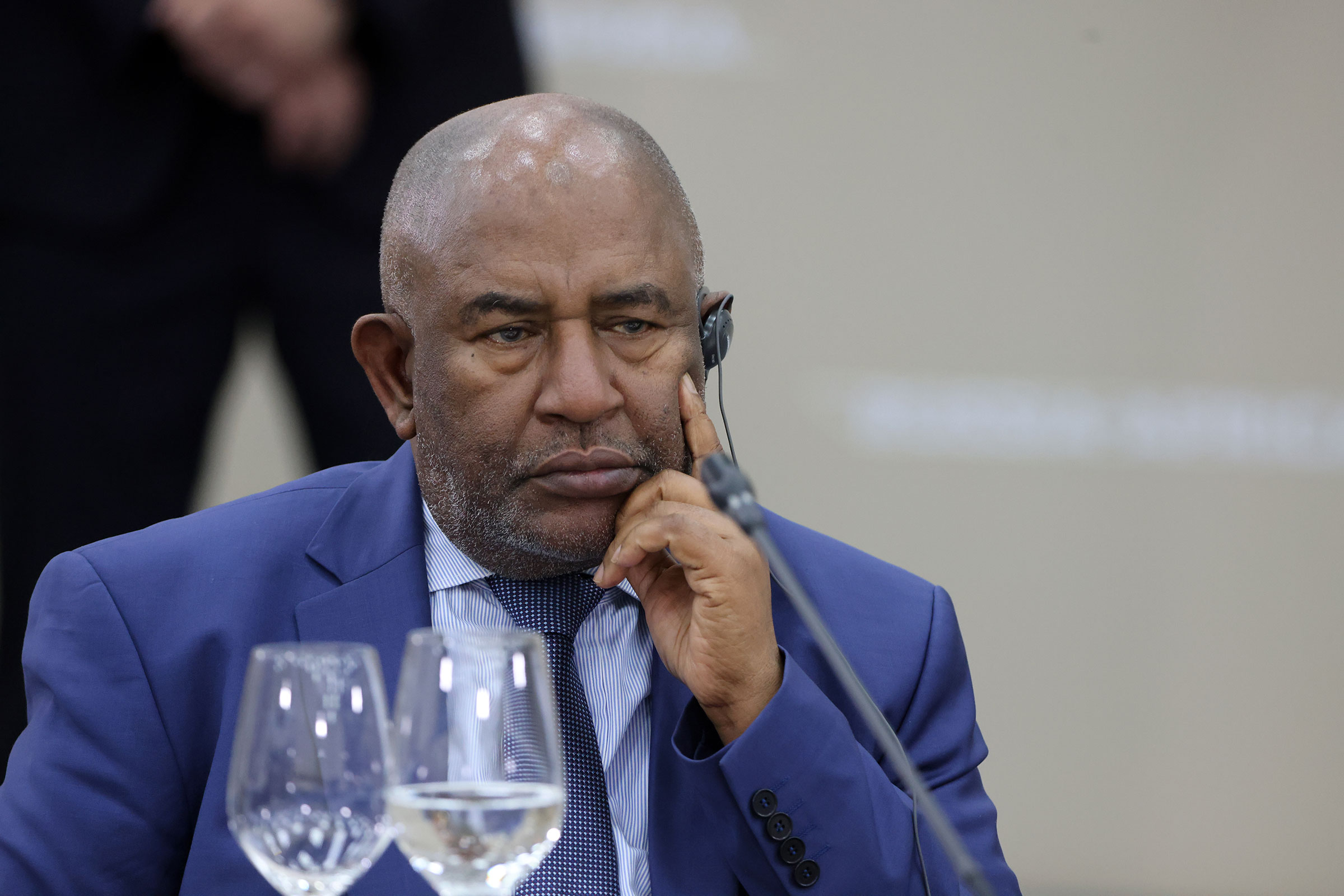 African Union Chairman Azali Assoumani seen during the Second Summit Economic And Humanitarian Forum Russia Africa on July 27, 2023 in Saint Petersburg, Russia.