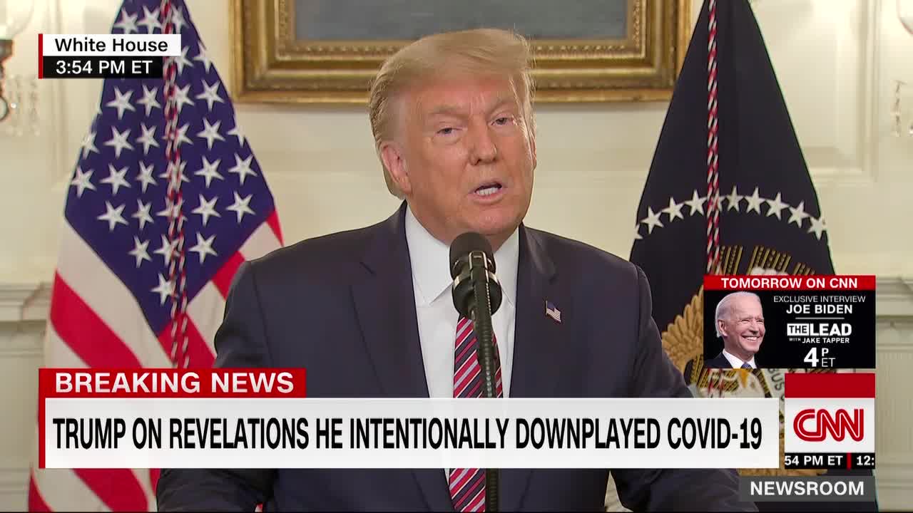 Trump Reacts To Downplaying Covid-19, Says He Didn't Want To Create Panic