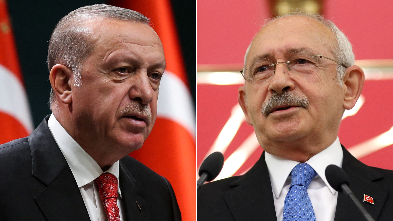 Recep Tayyip Erdogan and Kemal Kilicdaroglu. 