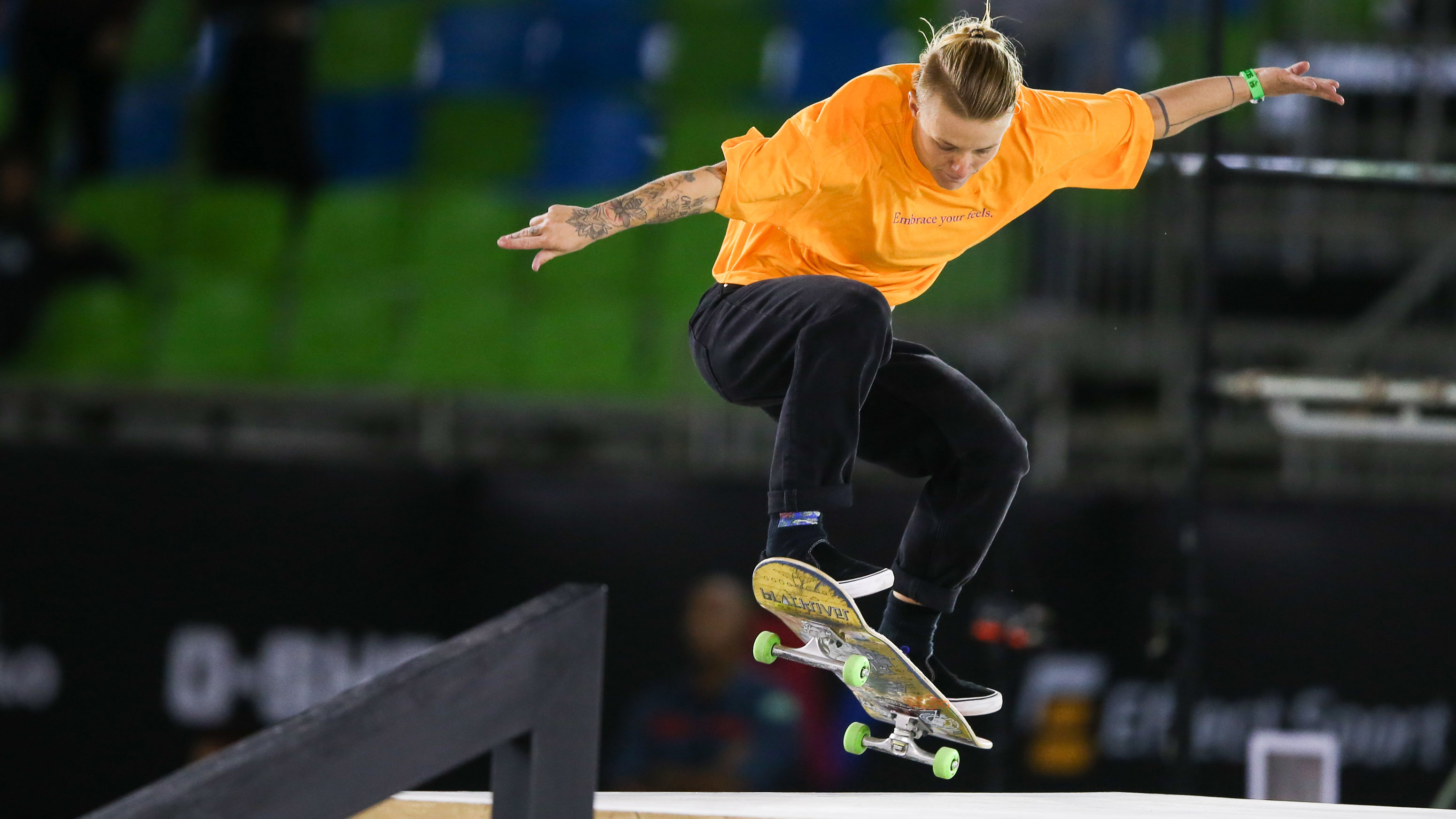 Candy Jacobs of Netherlands competes during the WS/SLS 2019 World Championship at Parque Anhembi on September 22, 2019, in Sao Paulo, Brazil. 