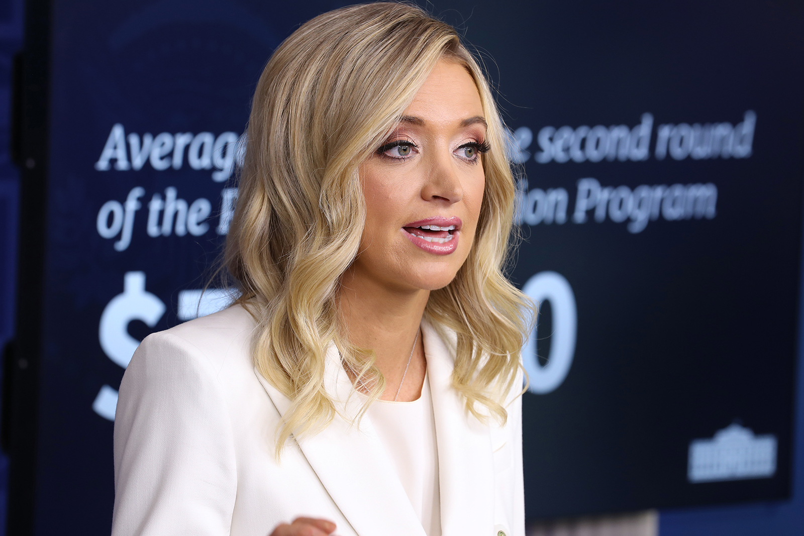 White House Press Secretary Kayleigh McEnany speaks during a White House Press Briefing on Wednesday, May 6.