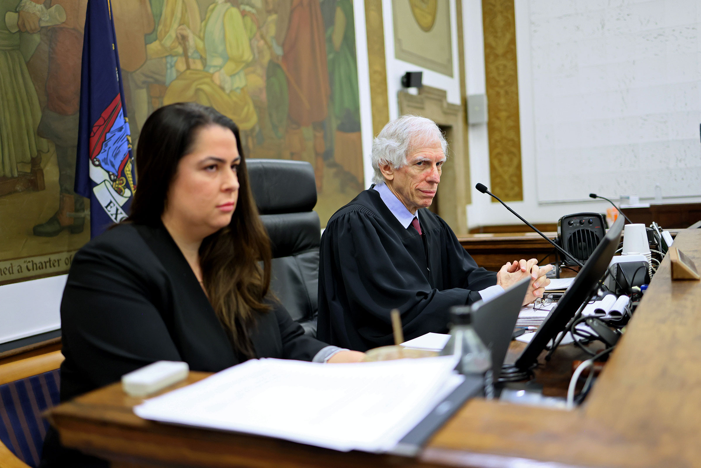 Judge Arthur Engoron presides over the civil fraud trial of former President Donald Trump and his children on November 13 in New York Supreme Court. 