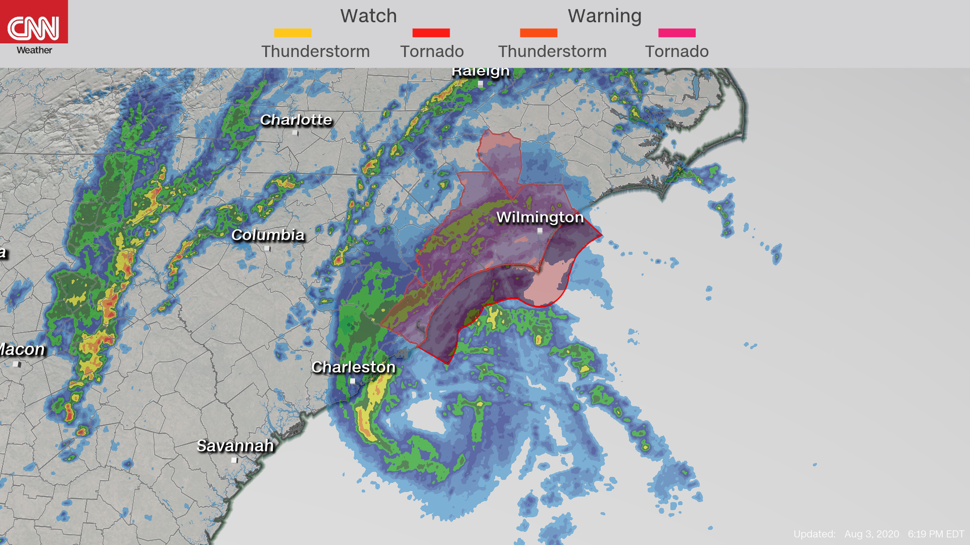 North Carolina Tornado Map 2020  Hurricane Isaias Tornado Outbreak