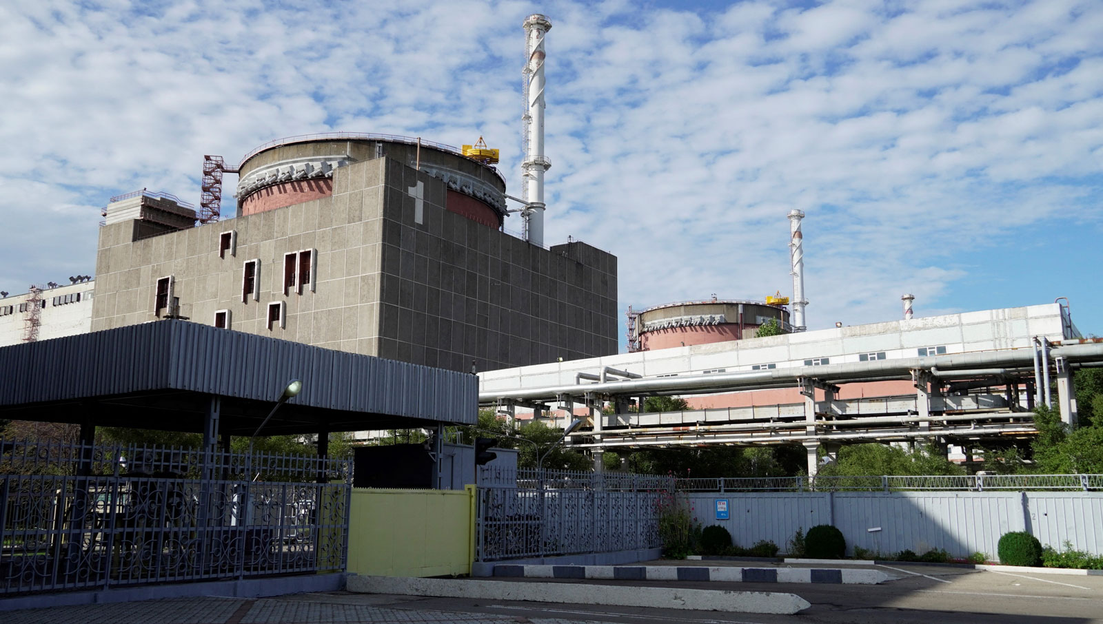 A usina nuclear de Zaporizhzhya foi vista no domingo.