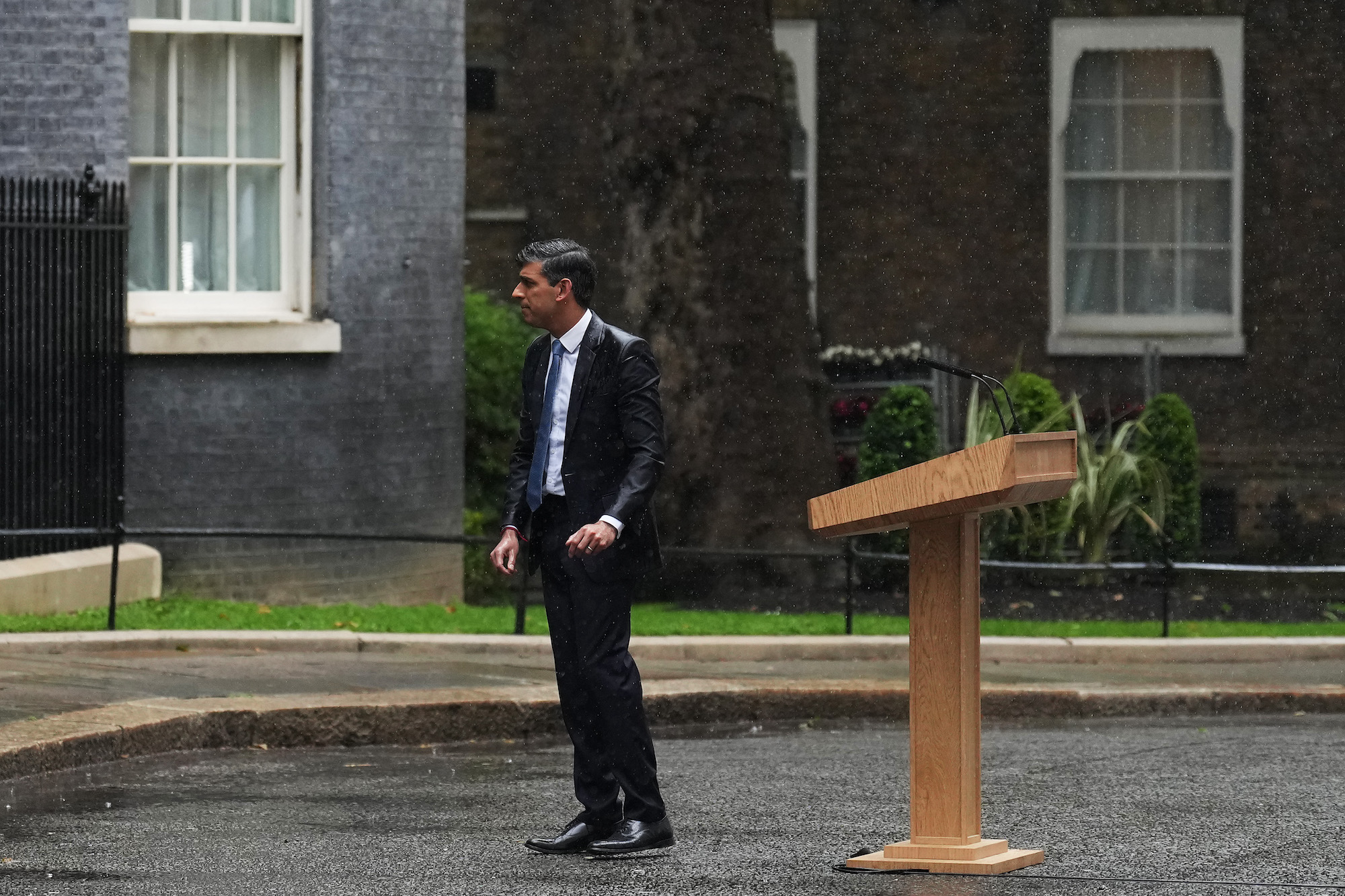 Sunak walks back into Number 10 Downing Street on Wednesday.
