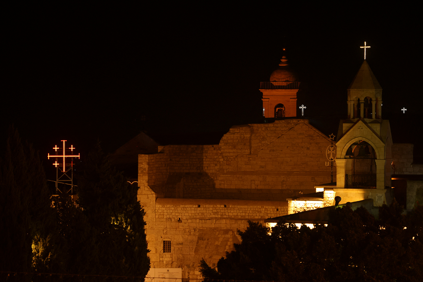 The Church of the Nativity in Bethlehem, occupied West Bank, on December 24.