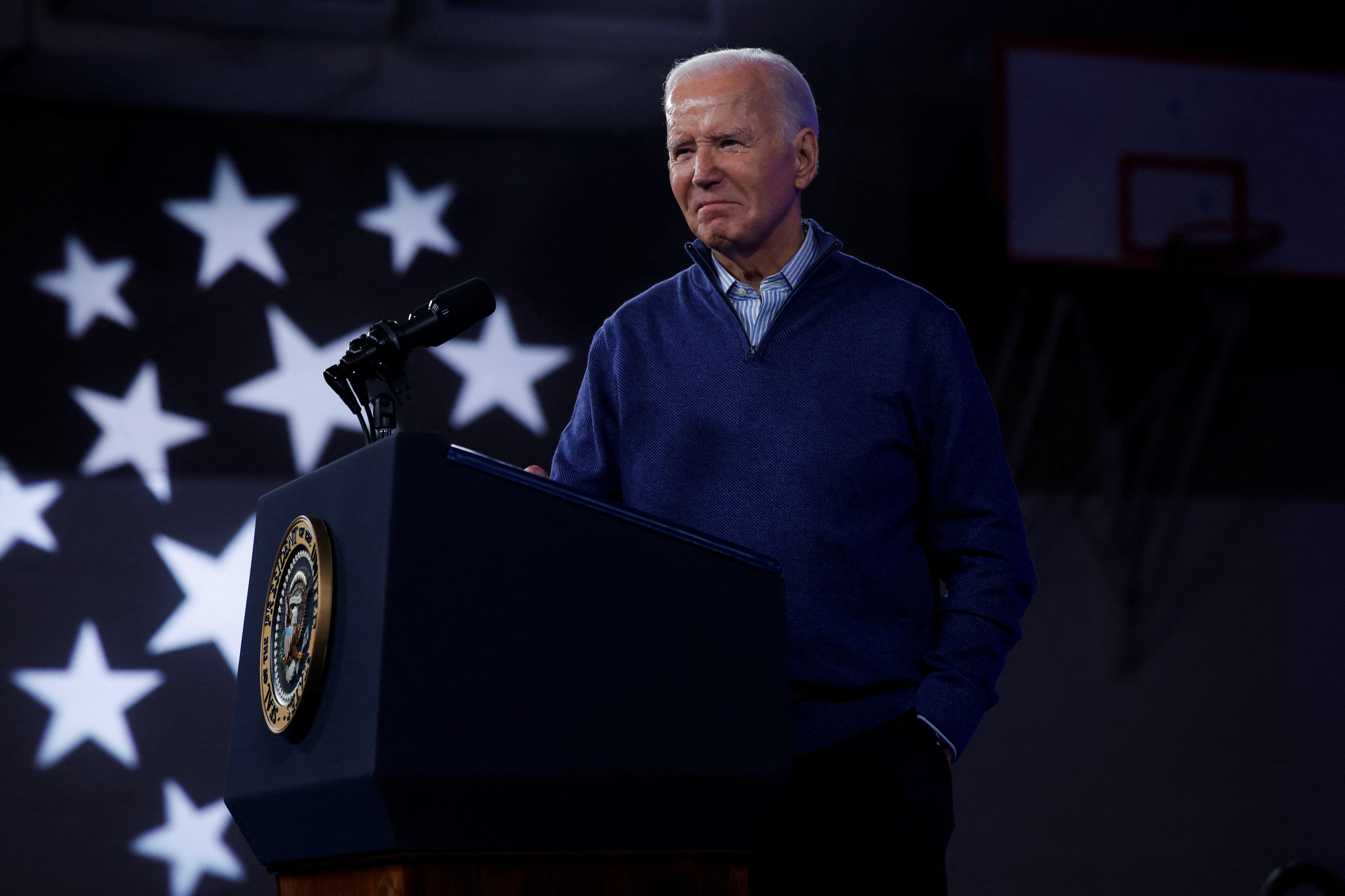 President Joe Biden attends a campaign event in Wallingford, Pennsylvania, on March 8.