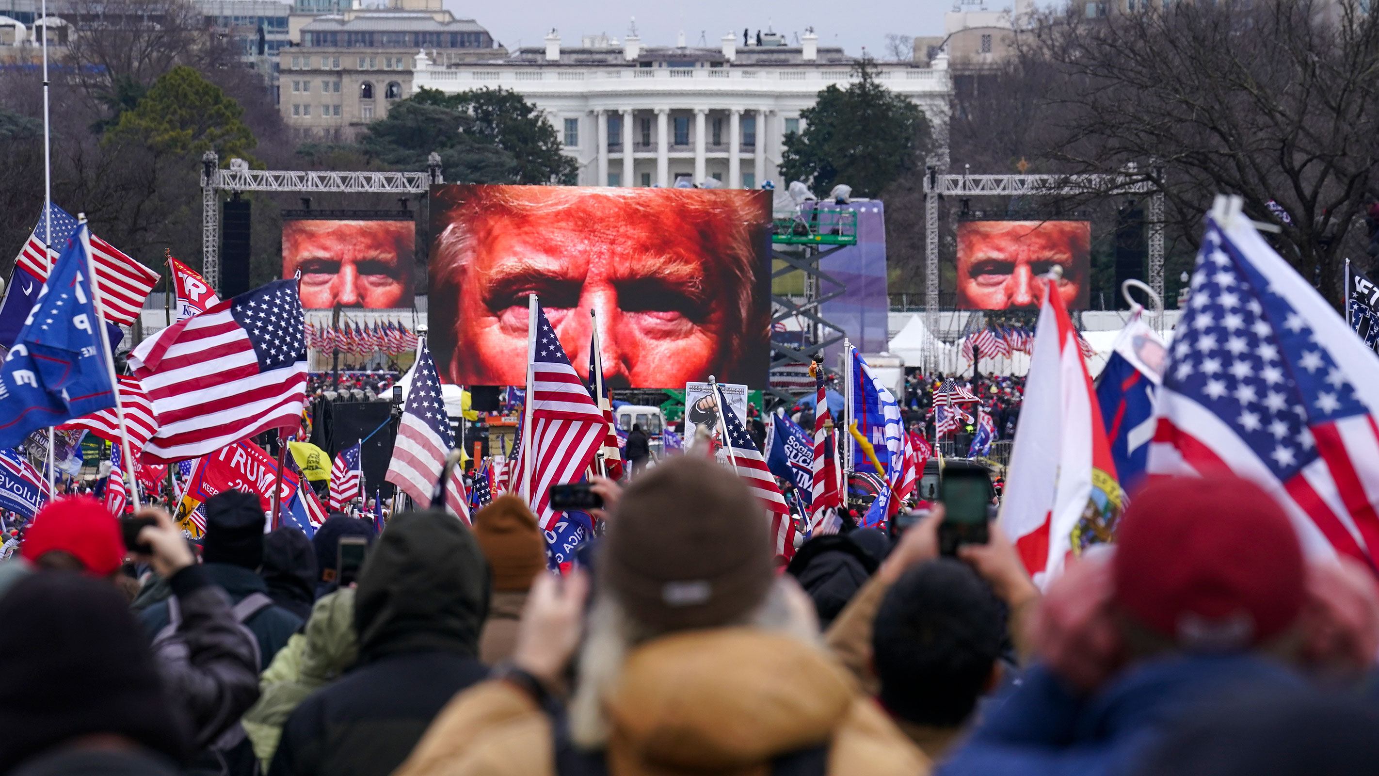 Supporters of President Donald Trump participate in a rally in Washington, DC, on Jan. 6, 2021. 