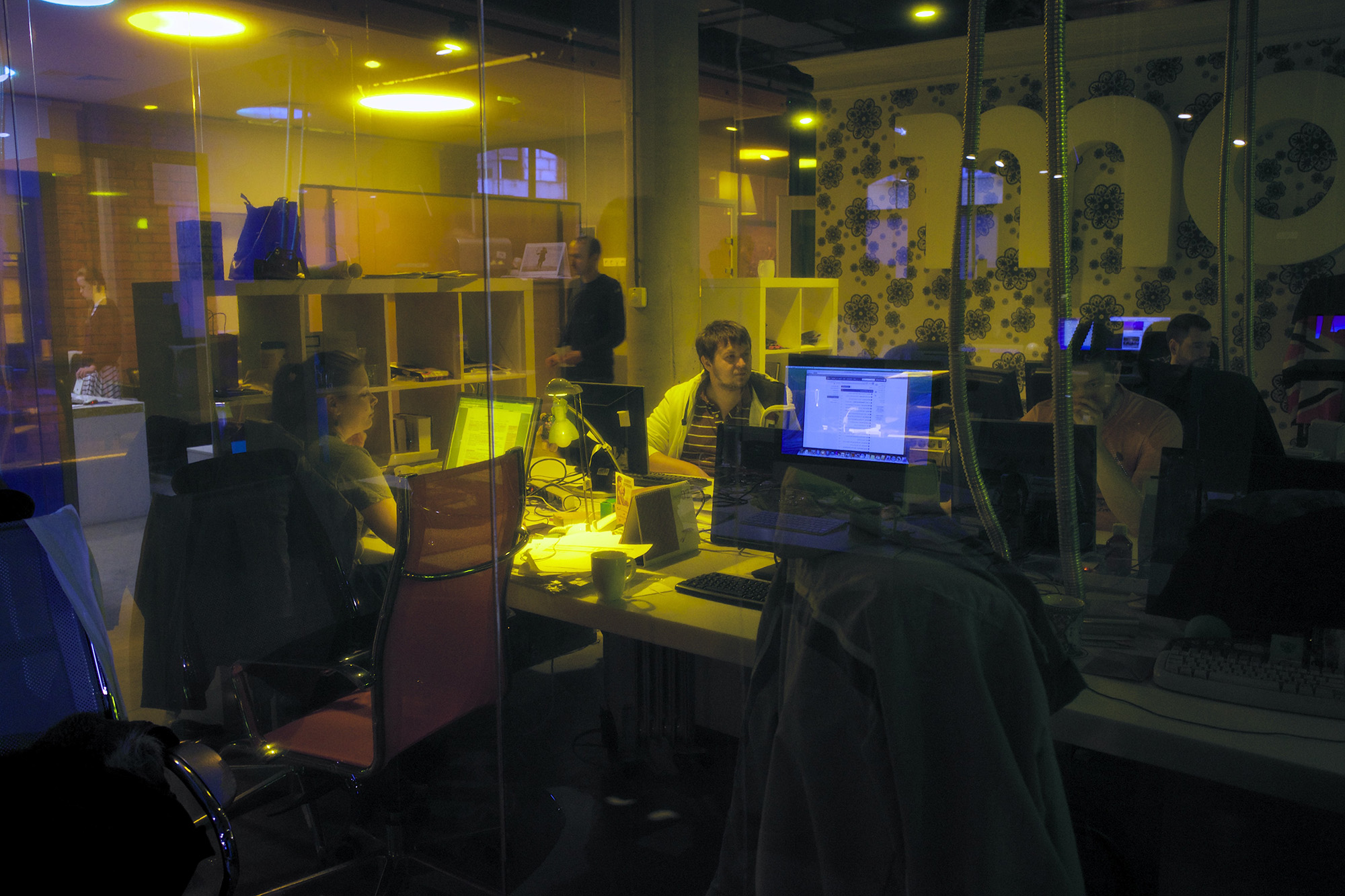 The Lenta.ru newsroom in Moscow.  