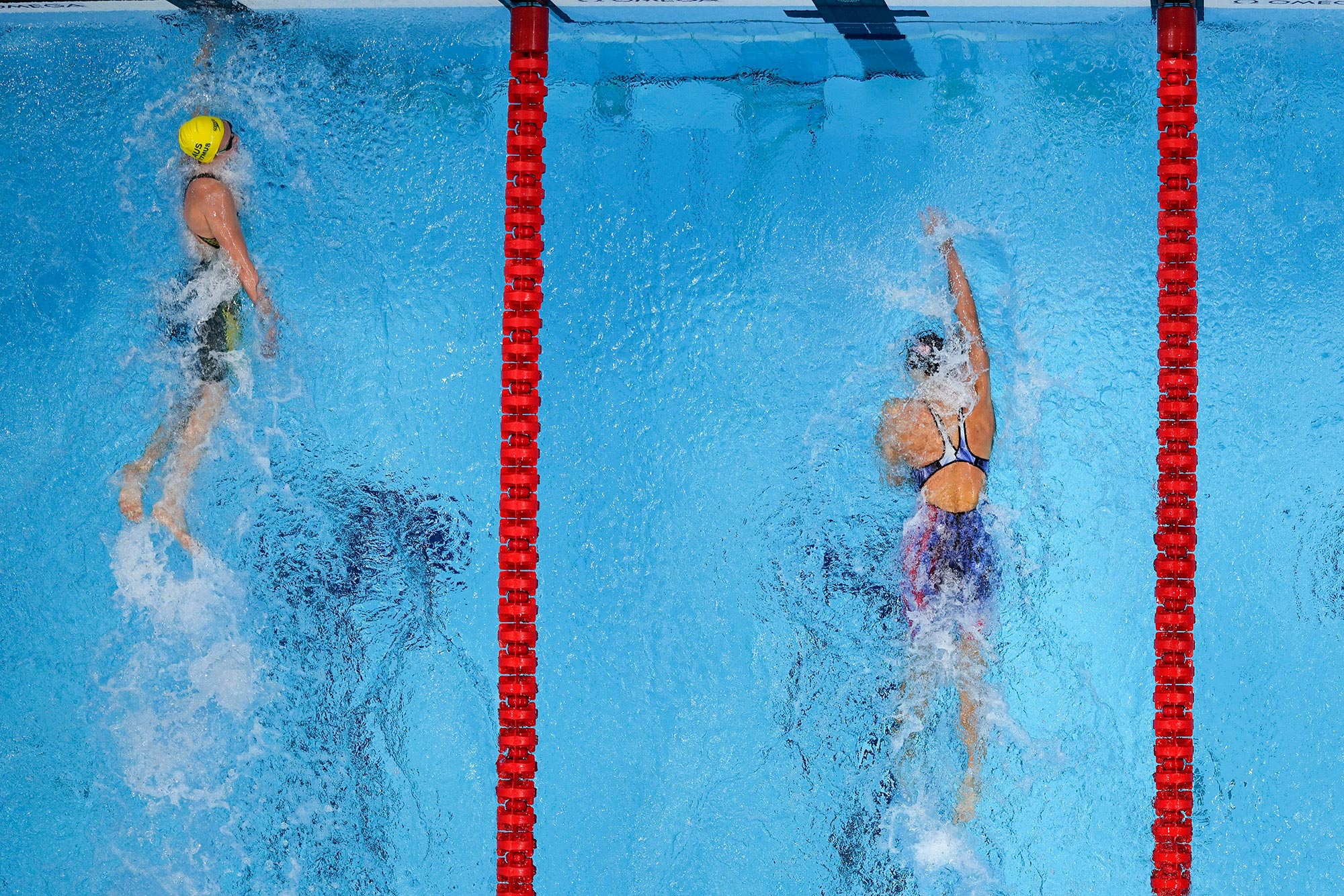 "Yeah, whatever," says Ariarne Titmus after beating Katie Ledecky to