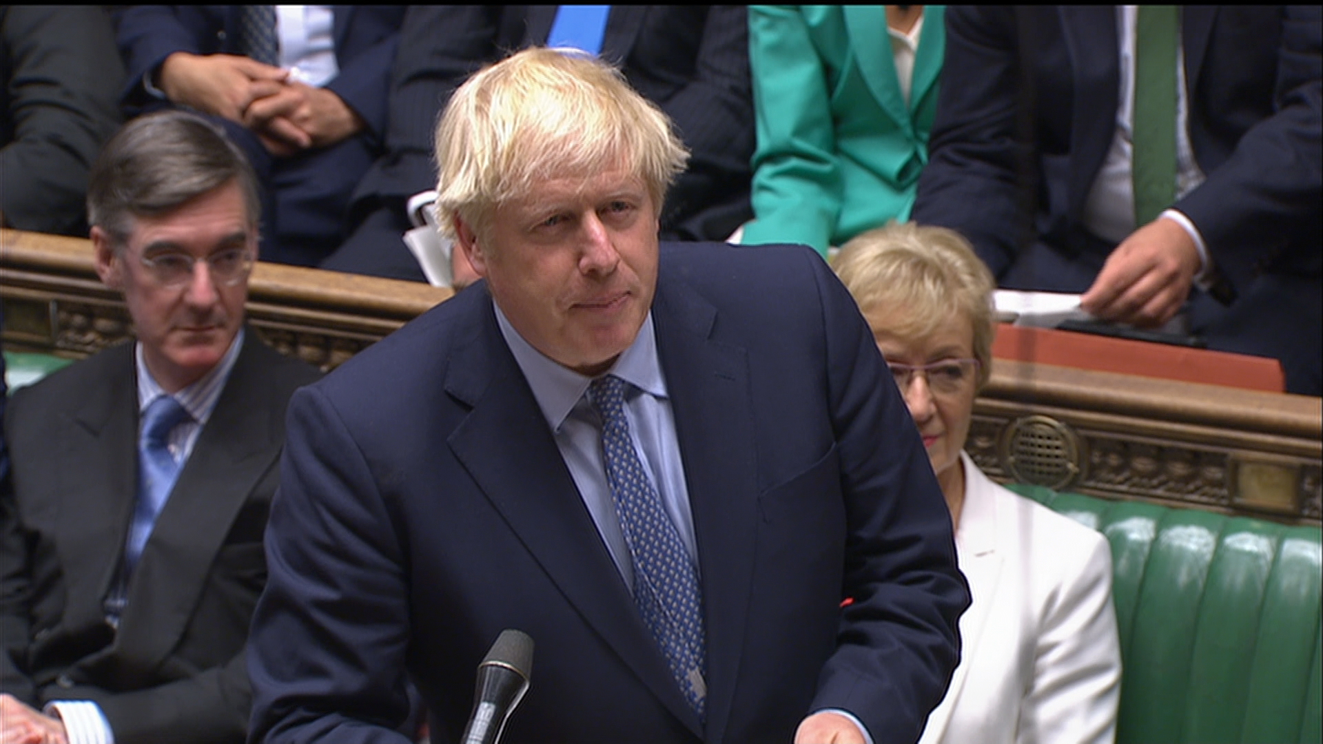 Prime Minister Boris Johnson is addressing Parliament. 