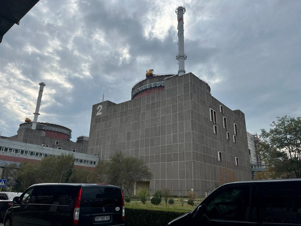 The Zaporizhzhia Nuclear Power Plant during a visit by members of the International Atomic Energy Agency (IAEA) expert mission, on Friday, September 2.