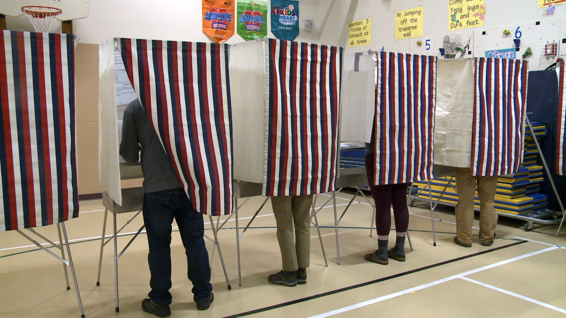 Alaskans cast their votes in Anchorage on Tuesday.