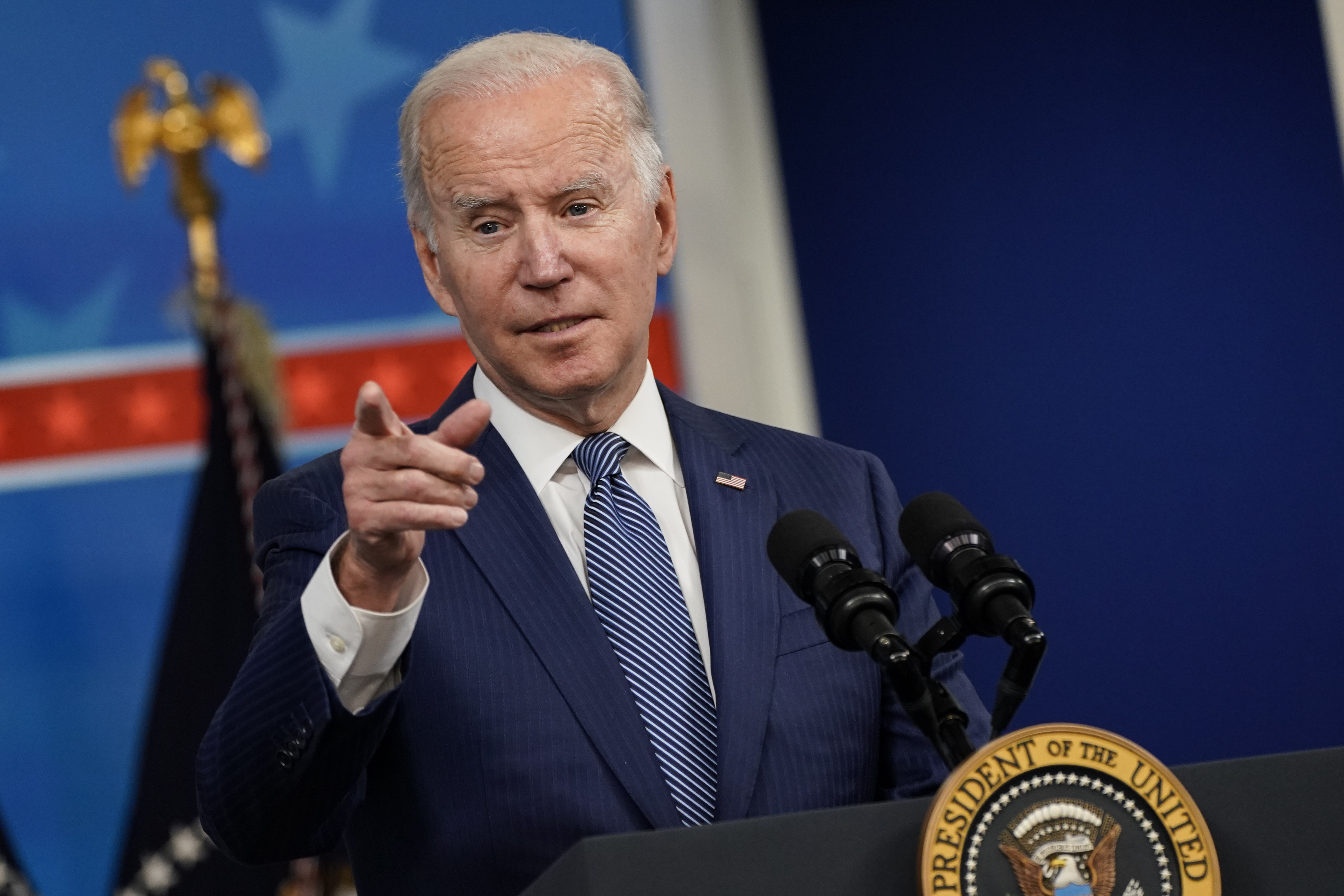 President Joe Biden speaks on US supply chains in Washington, DC on Wednesday, December 1.