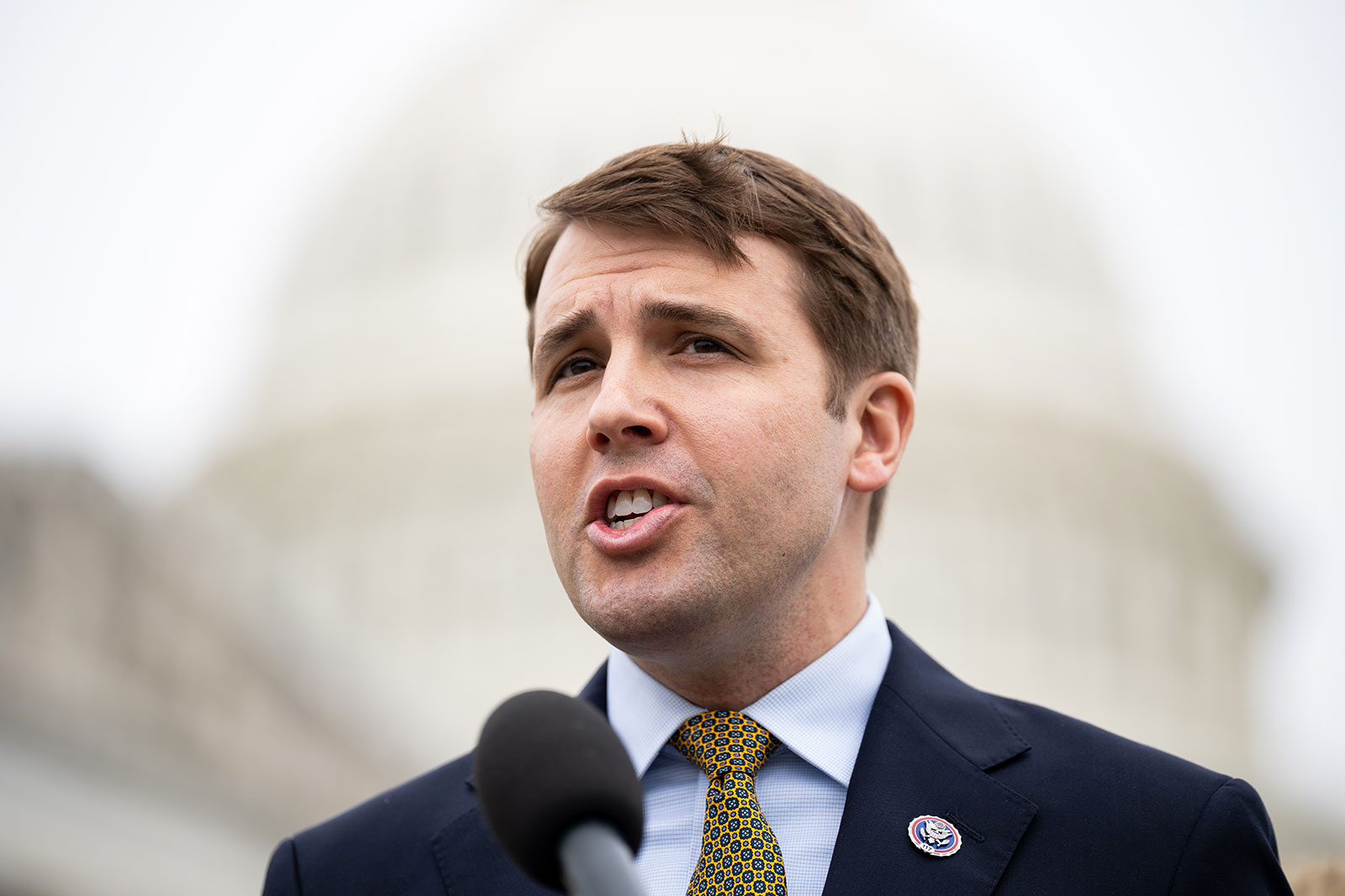Rep. Chris Pappas speaks during a news conference outside the US Capitol on May 12. 