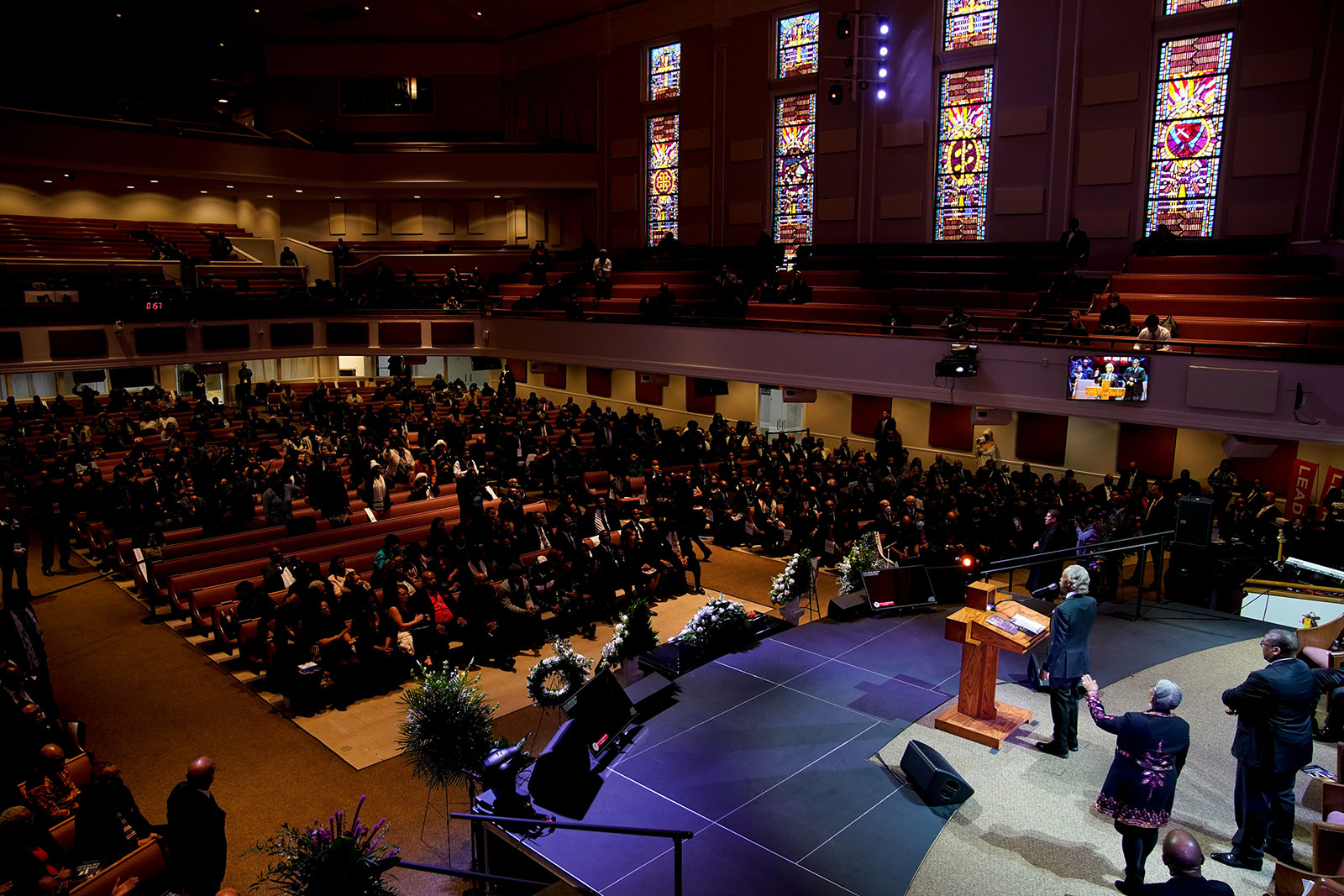 Rev. Al Sharpton delivers the eulogy.