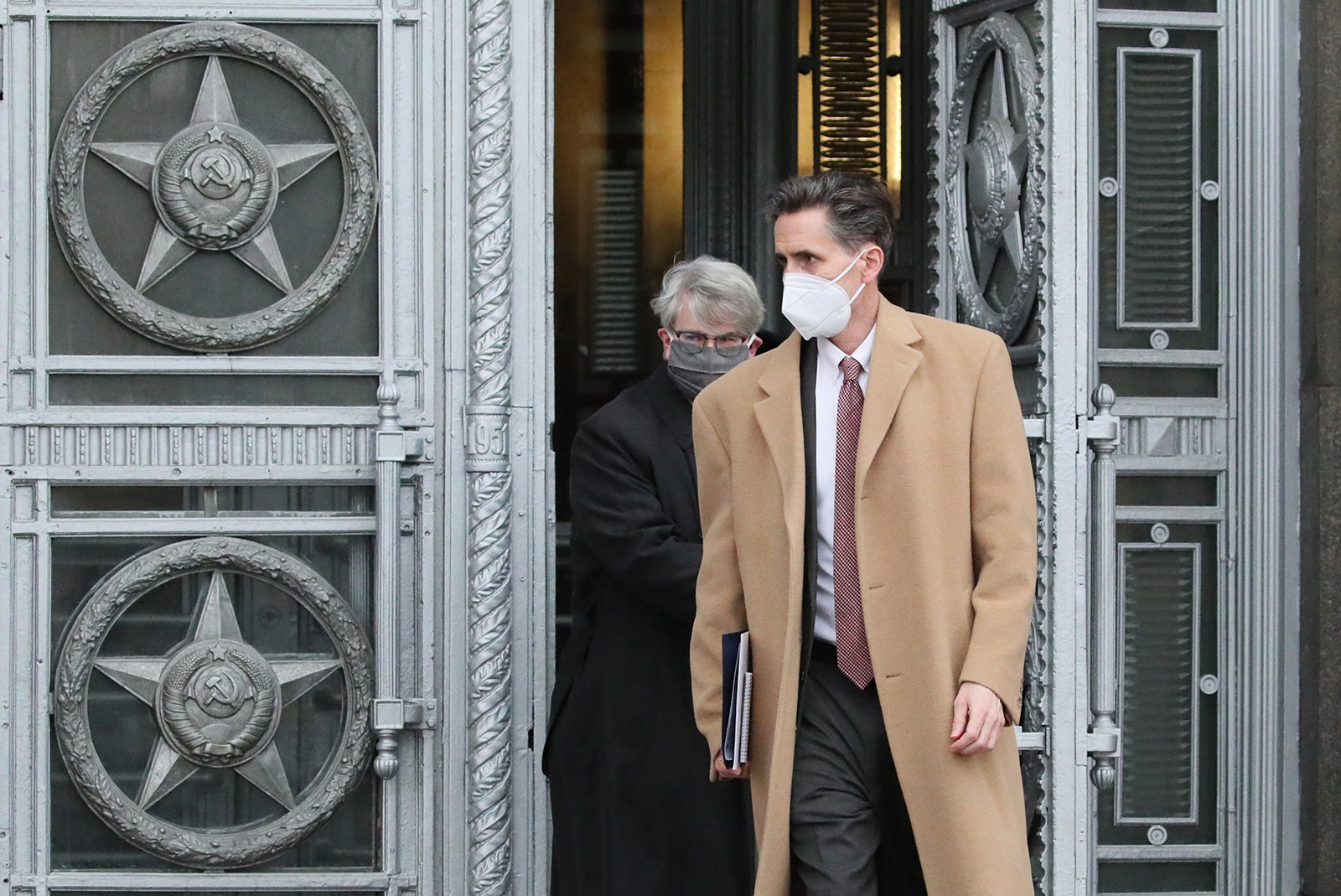 US Deputy Chief of Mission (DCM) to Russia Bart Gorman outside the Russian Foreign Ministry in Moscow last year. 