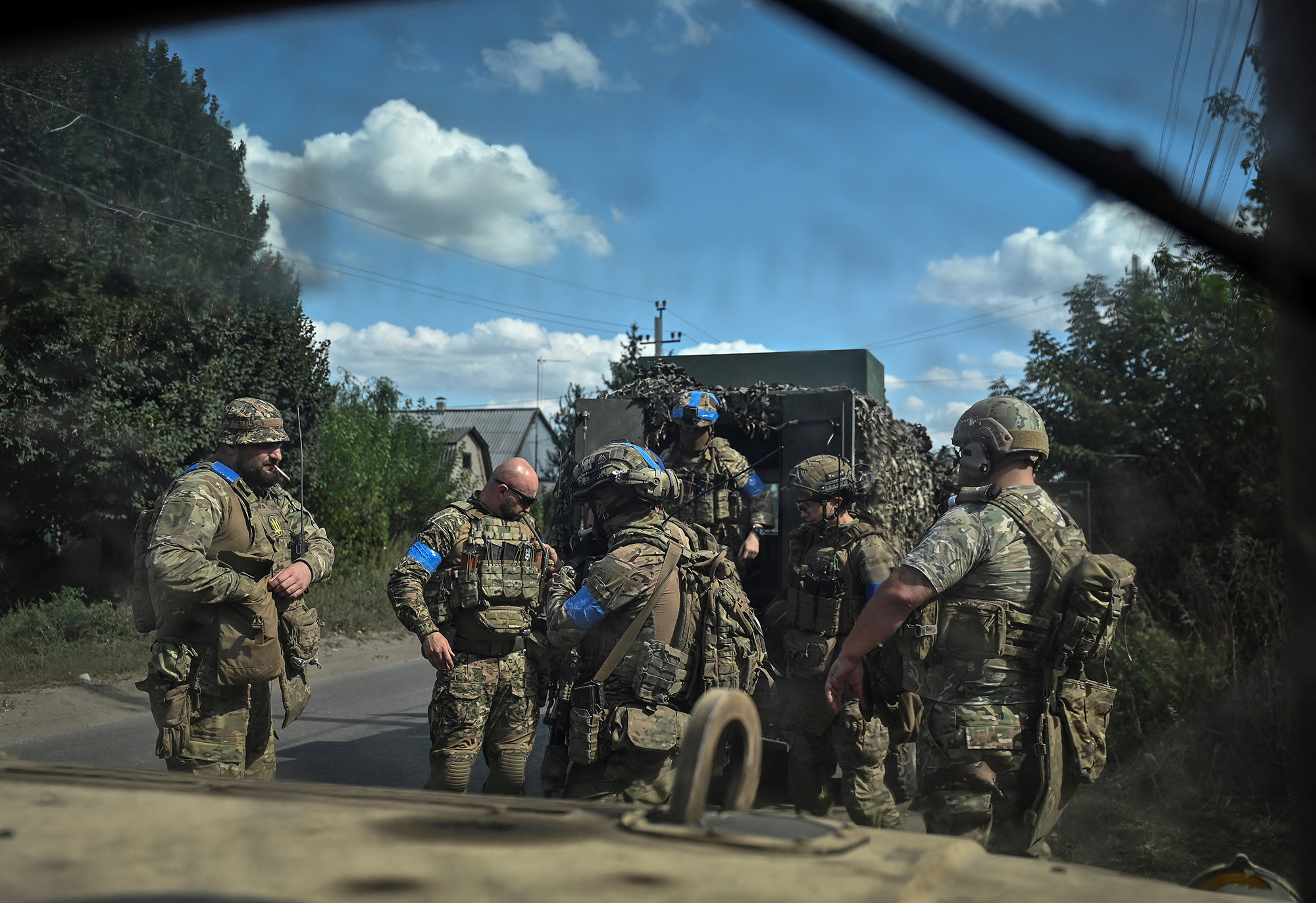 Servicemen of Ukraine's 3rd Separate Assault Brigade prepare to conduct a reconnaissance mission near Bakhmut, Ukraine, on September 7.