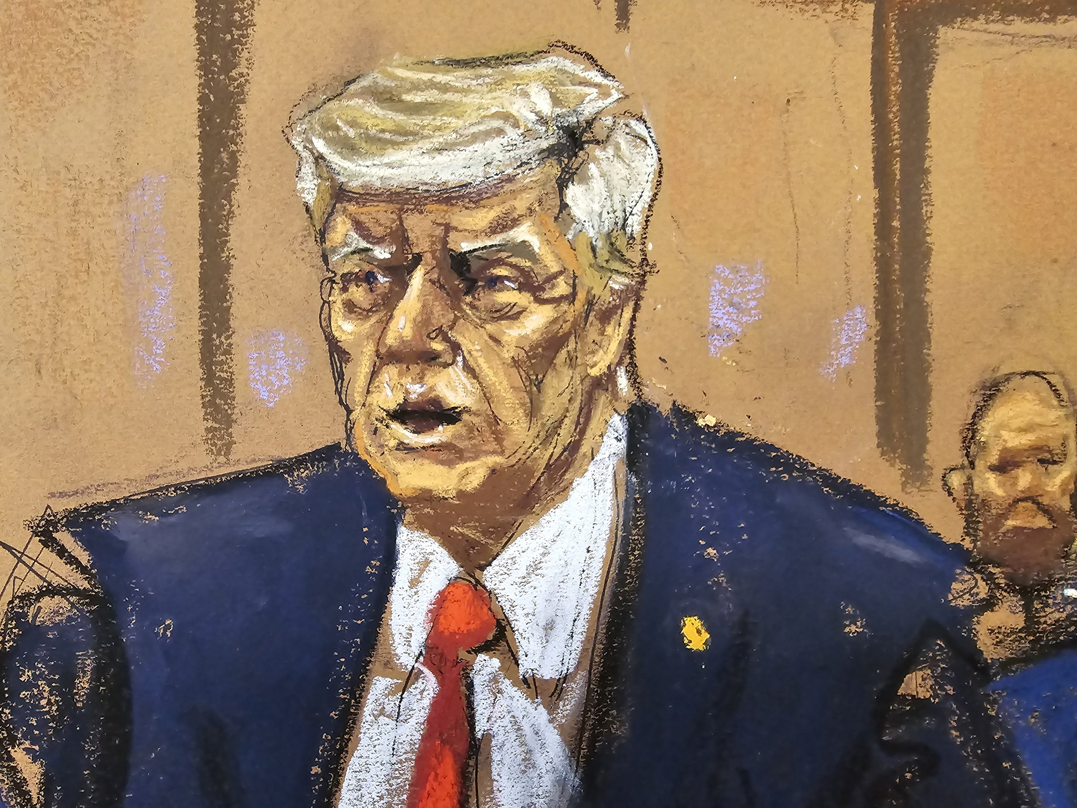 Former President Donald Trump in court on Tuesday.