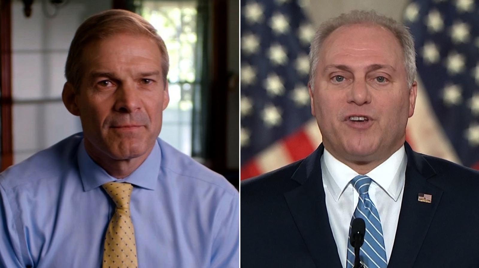 Ohio Rep. Jim Jordan and House Minority Whip Steve Scalise.