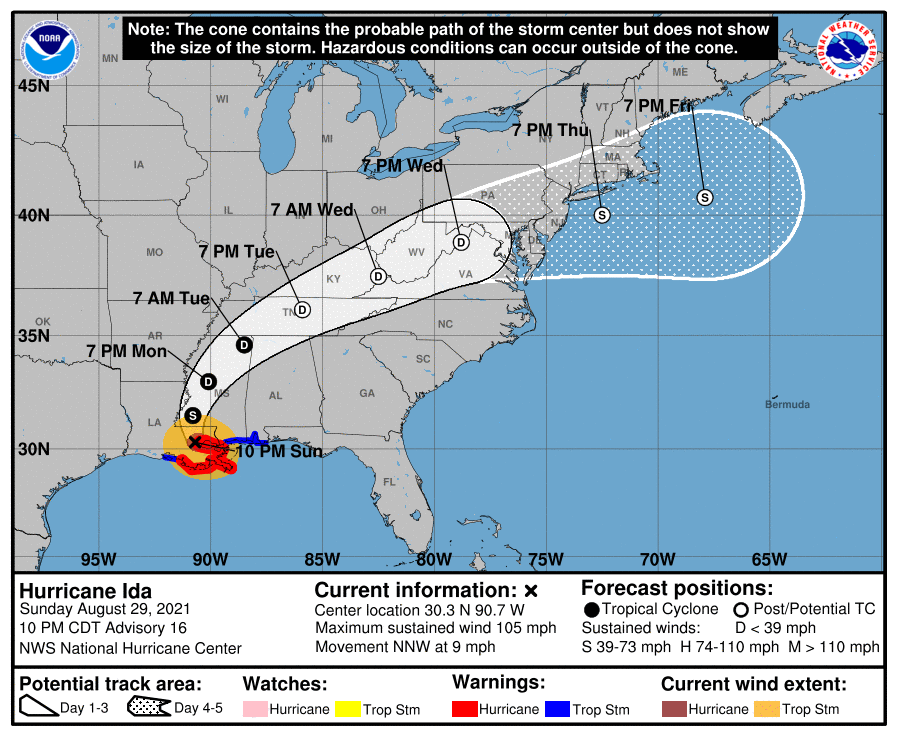 14 Here S Where Ida Is Now And Where The Storm Is Going Next