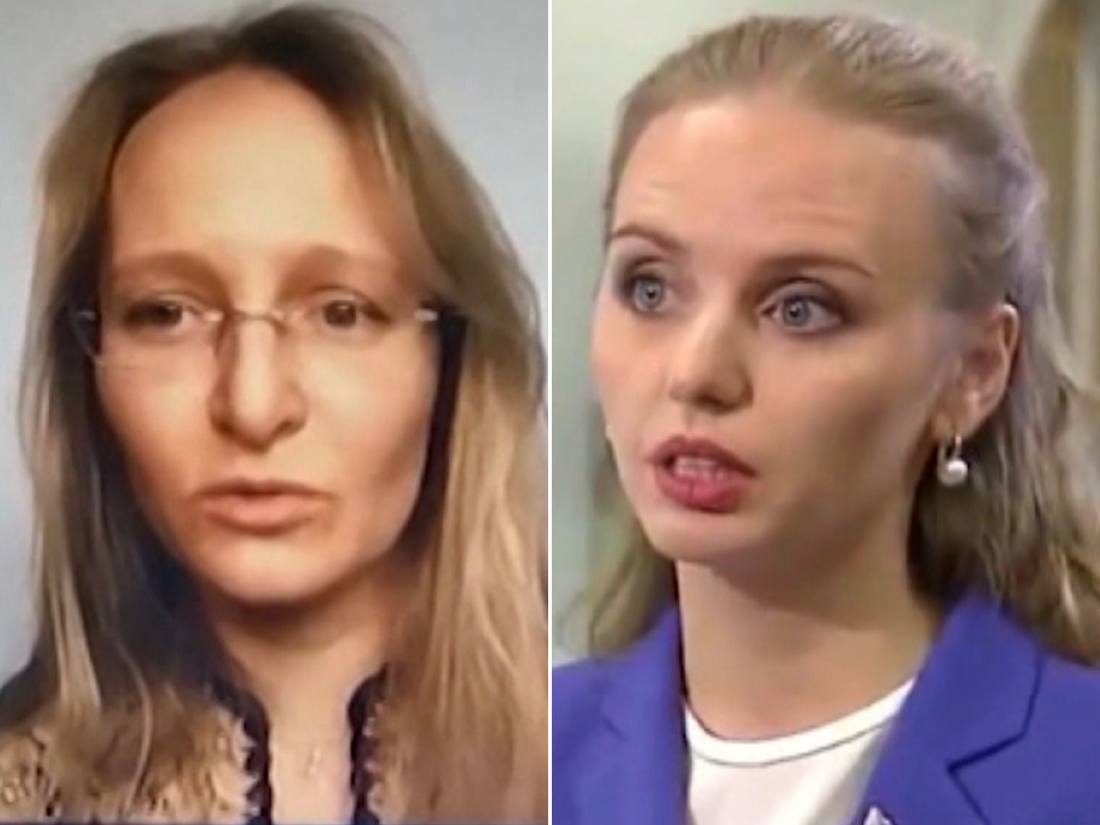 Putin's daughters; Katerina Tikhonova, left and Mariya Putina, right