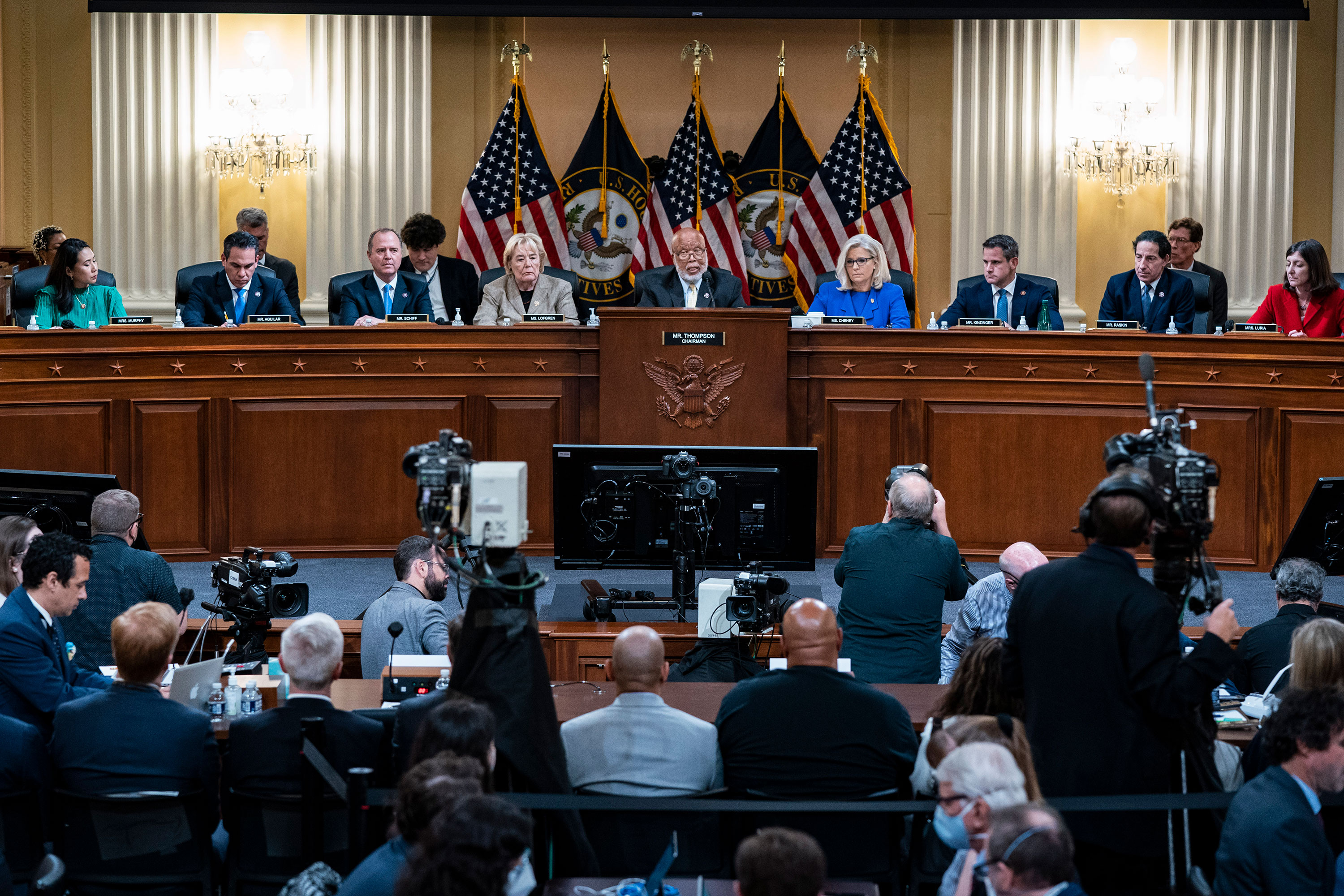 The Select Committee to Investigate the January 6th Attack on the US Capitol is seen during a hearing on June 9.