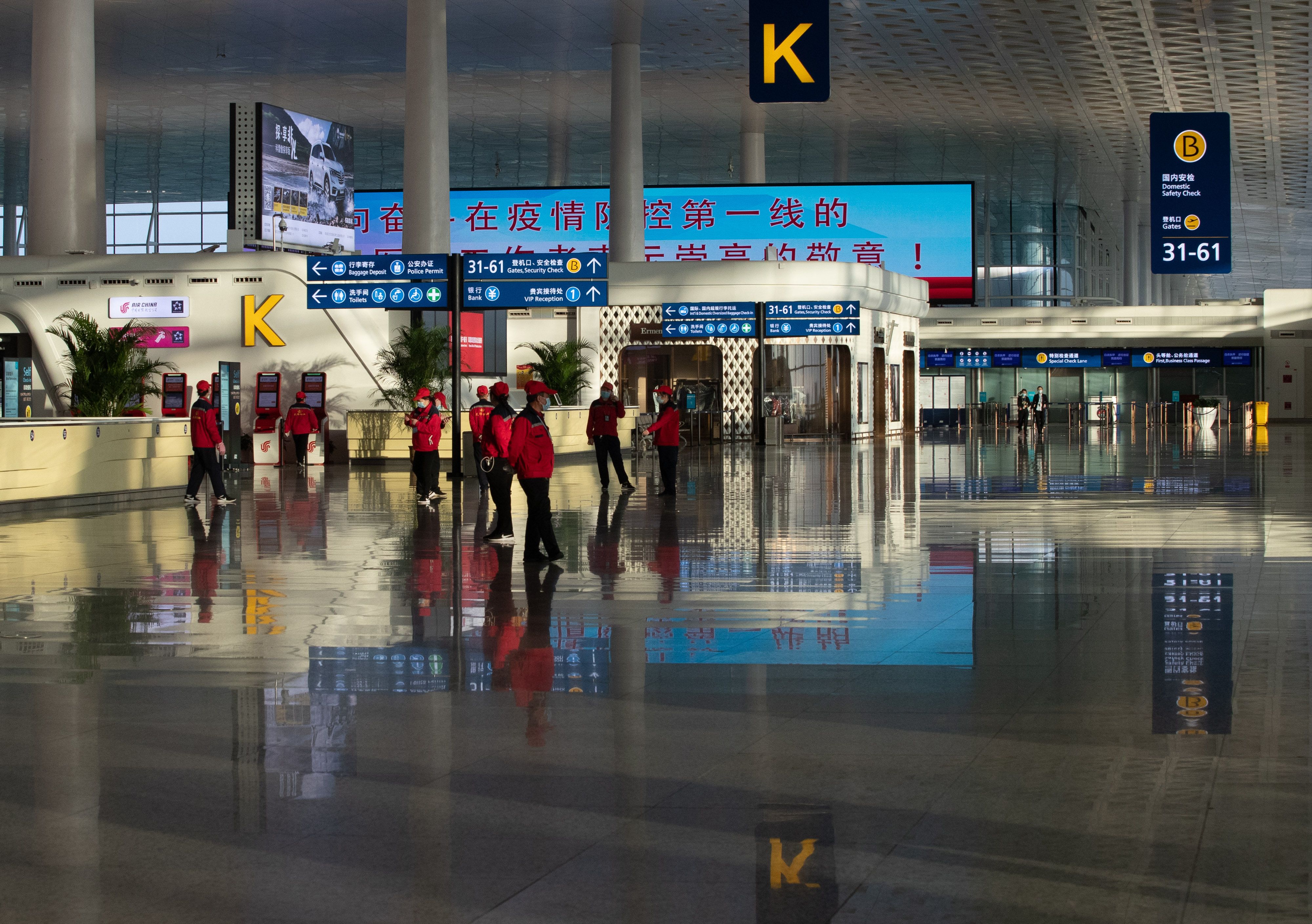 The Wuhan Tianhe airport in Wuhan has been closed to passenger flights since the city was locked down on January 23 due to the COVID-19 coronavirus outbreak.
