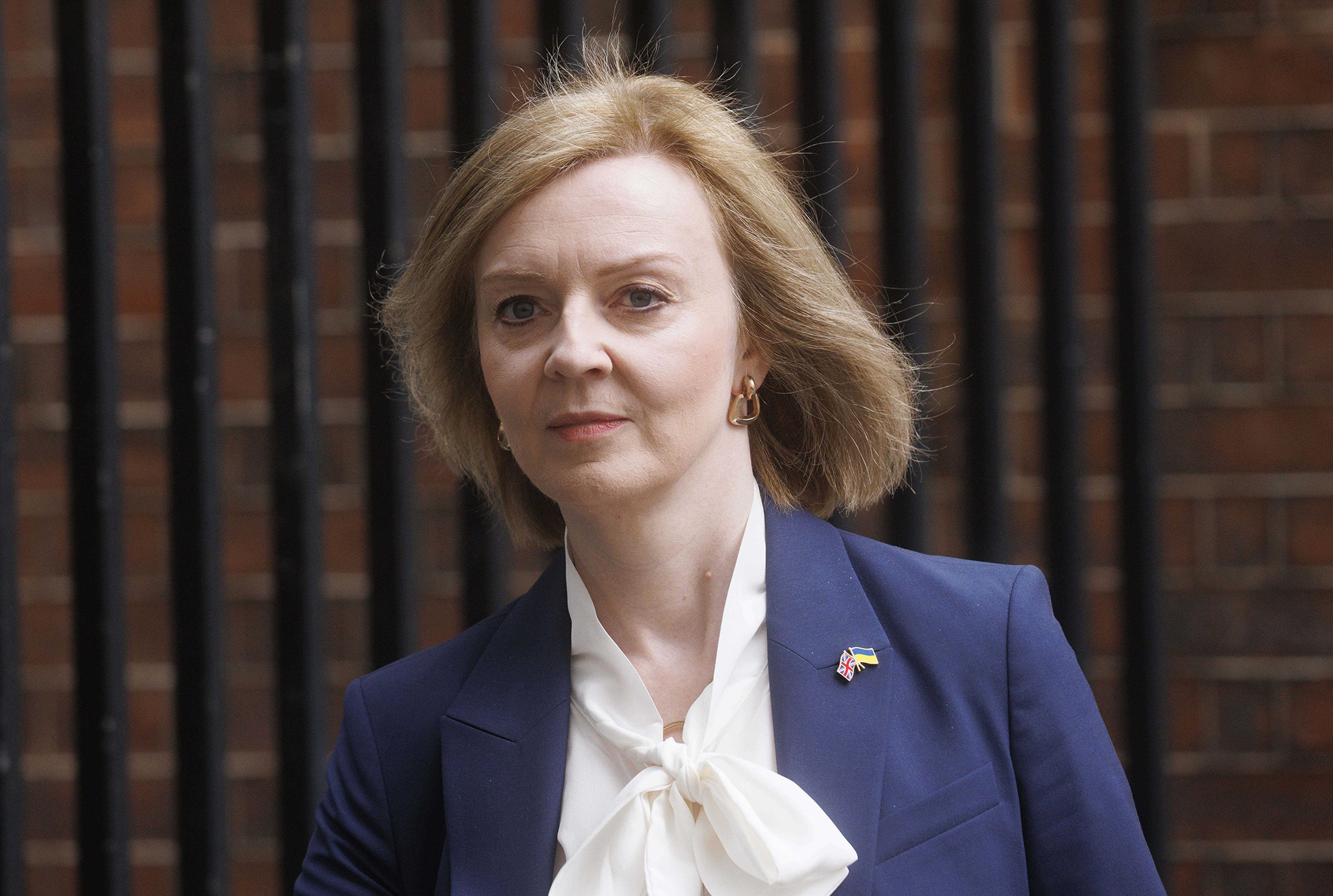 Foreign Secretary Liz Truss at Downing Street for a cabinet meeting on April 19 in London, England.