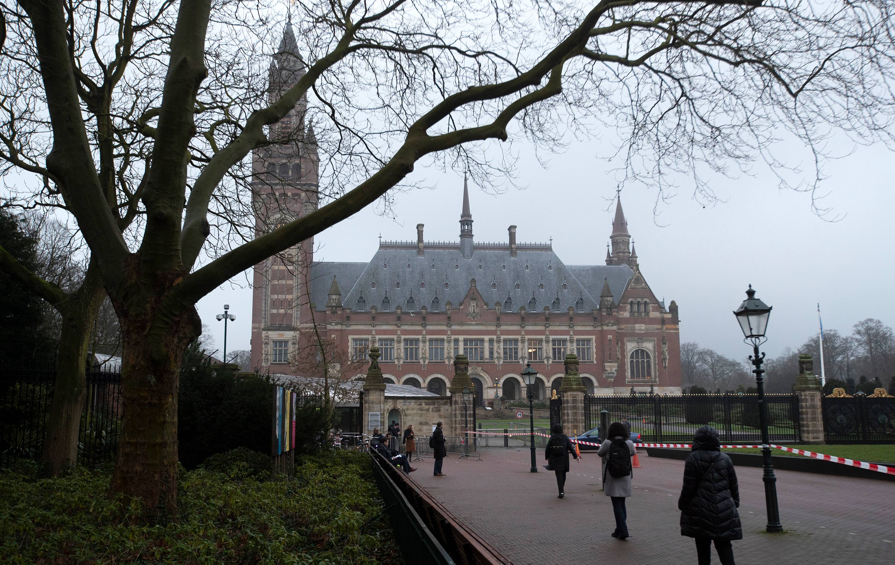 The Peace Palace housing the International Court of Justice in The Hague, Netherlands. 