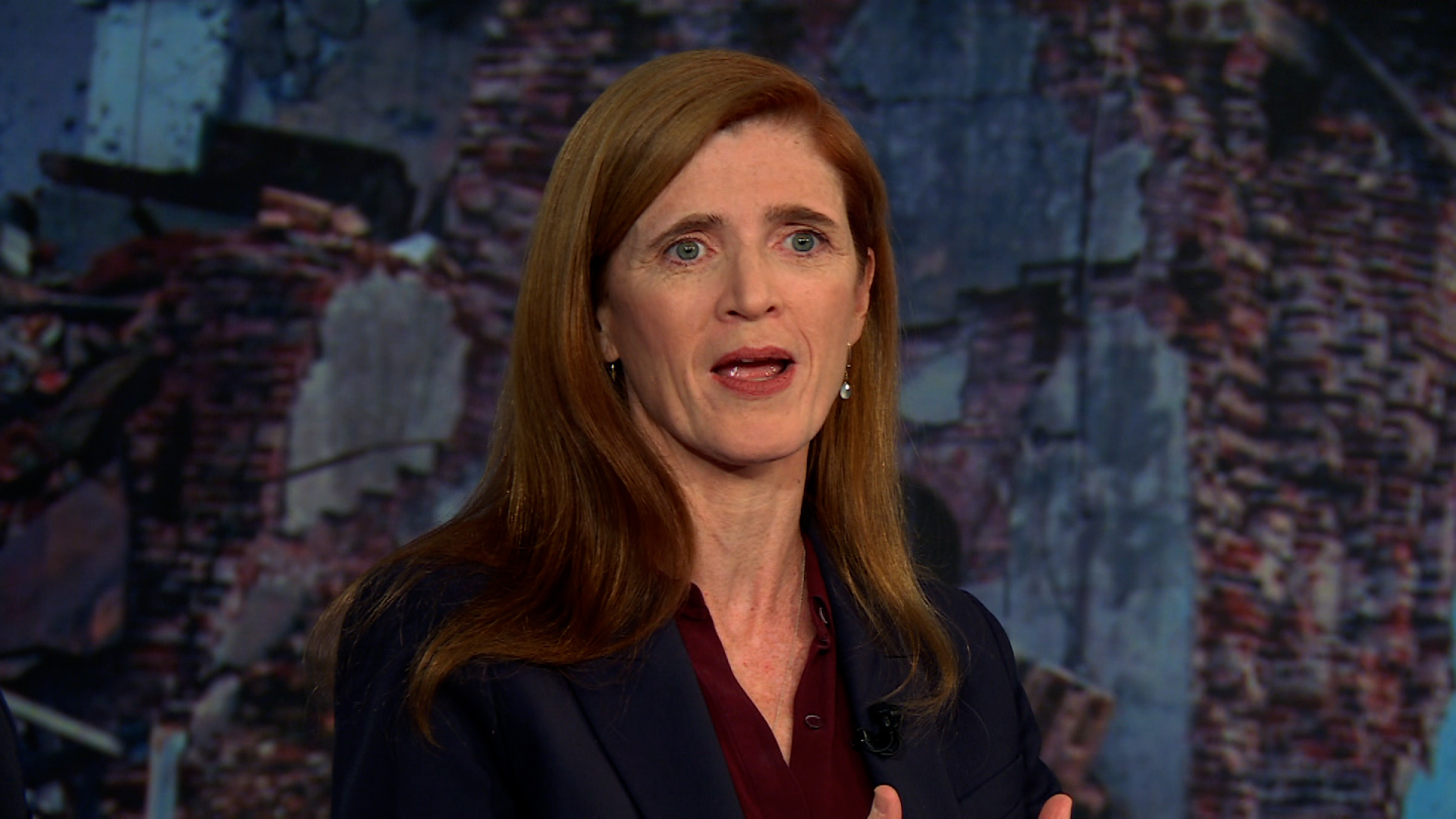 USAID Administrator Samantha Power speaks during a CNN town hall on Thursday, February 23, 2023.