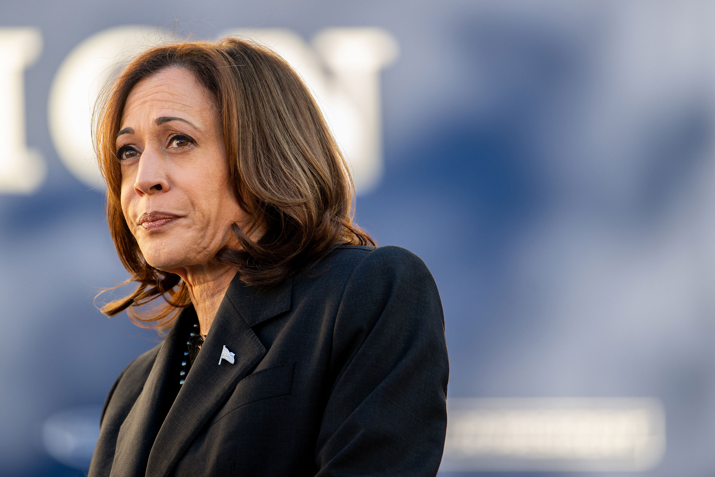 US Vice President Kamala Harris speaks during a 'First In The Nation' campaign rally at South Carolina State University on February 2 in Orangeburg, South Carolina.