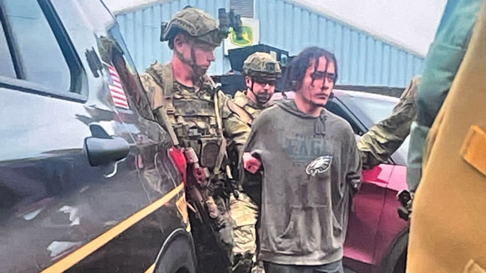 Escaped inmate Danilo Cavalcante is shown after being captured on Wednesday. 
