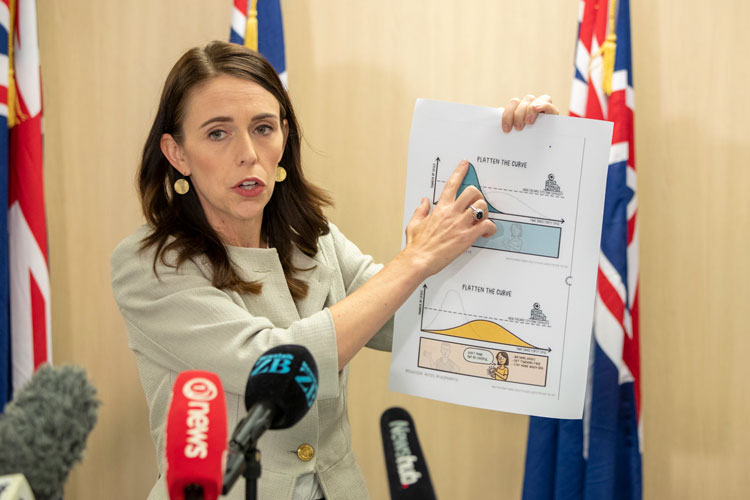 New Zealand Prime Minister Jacinda Ardern speaks to media on March 14 in Auckland.