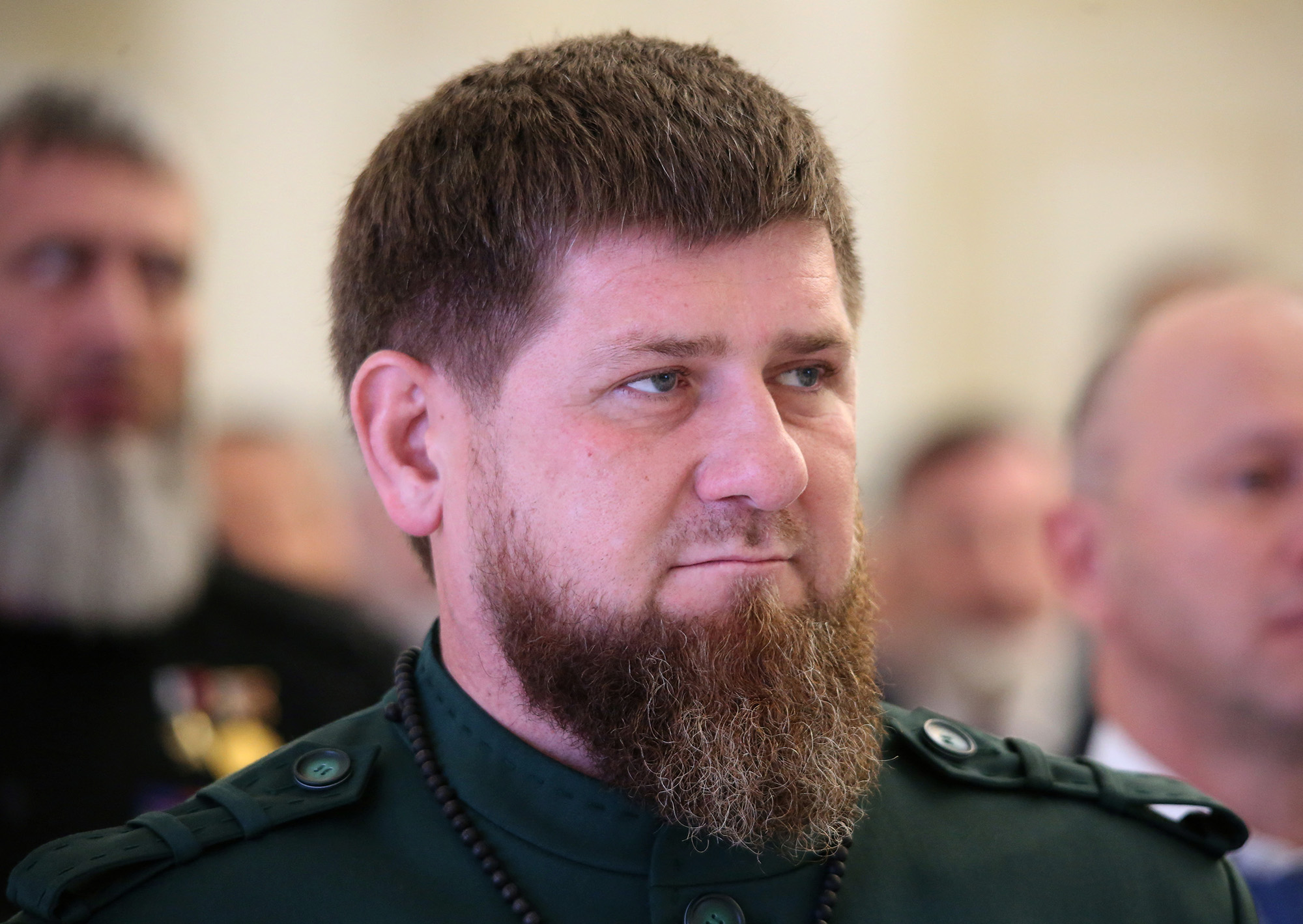 Pro-Kremlin Chechen leader Ramzan Kadyrov attends a ceremony in Grozny, Russia on October 5, 2021.