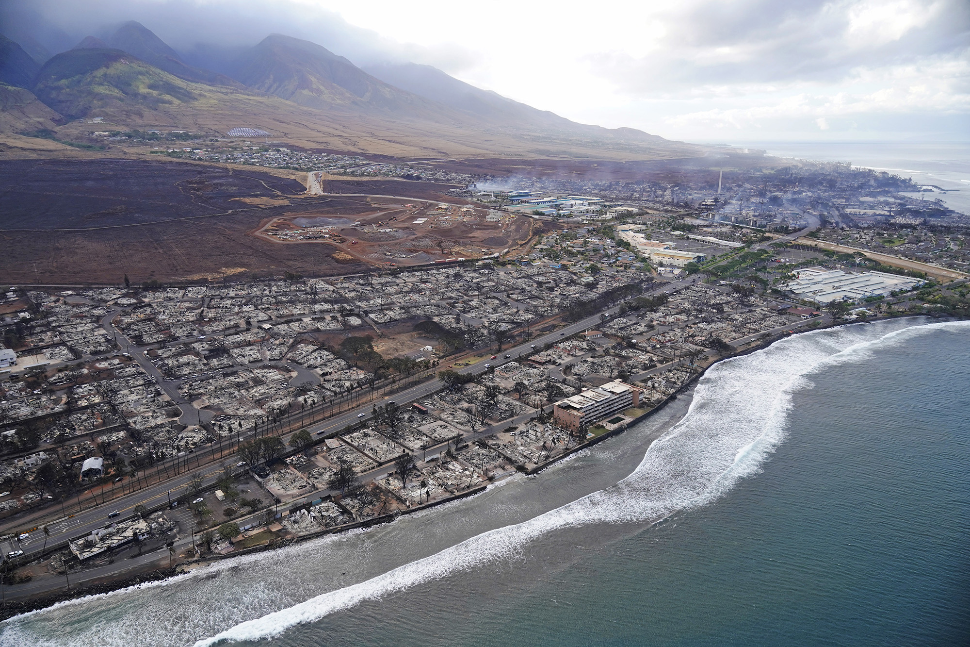 The aftermath of the wildfire in Lahaina, Hawaii, on August 10.