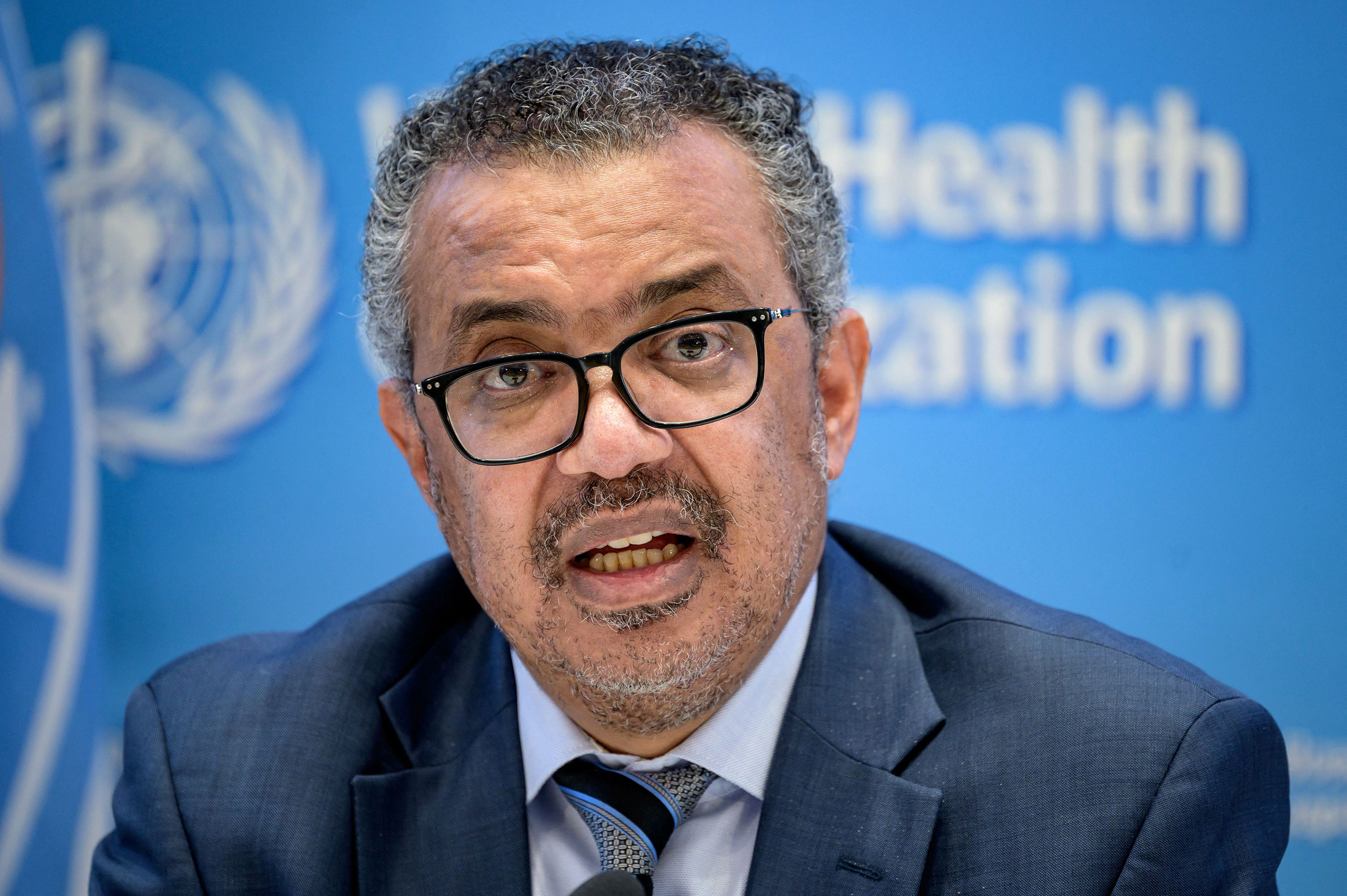 World Health Organization Director-General Tedros Adhanom Ghebreyesus speaks during a press conference in December.