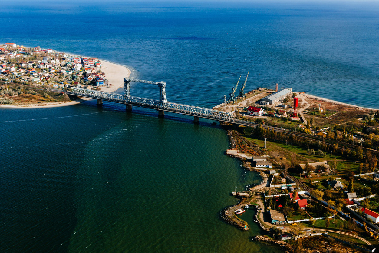 This file photo from Oct 30, 2019 shows the bridge across the Dniester Estuary in Odesa, Ukraine.