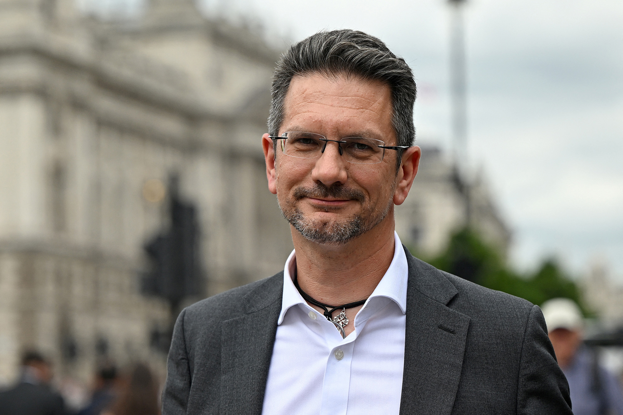 Conservative MP Steve Baker outside the House of Commons in London, England, on July 6.