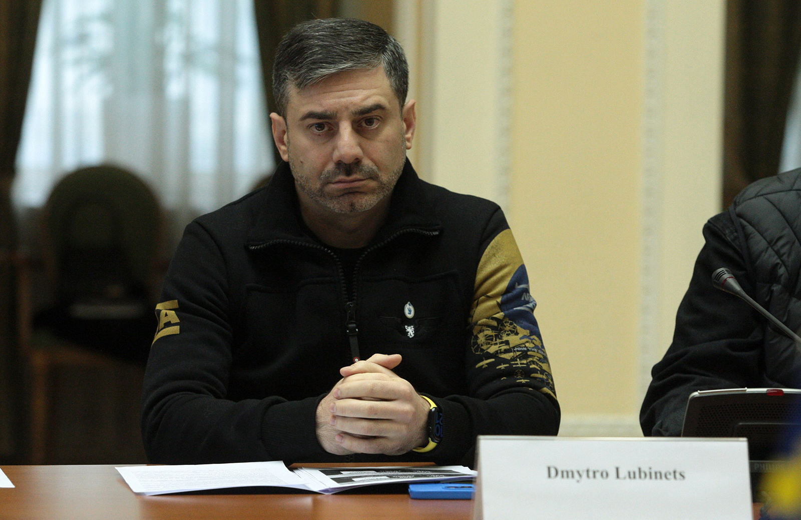 Dmytro Lubinets attends a meeting in Kyiv, Ukraine on April 20.
