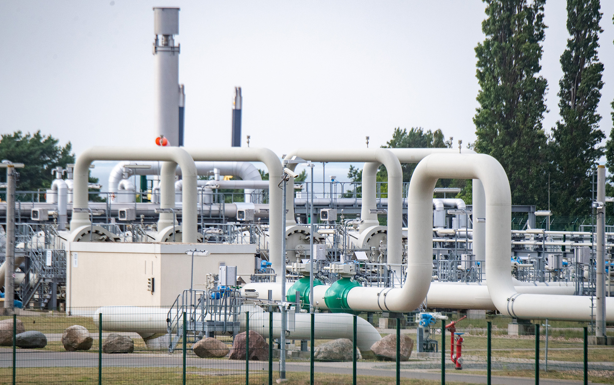 The gas receiving station of the Nord Stream 1 Baltic Sea pipeline and transfer station in Lubmin, Germany is seen on July 25. 